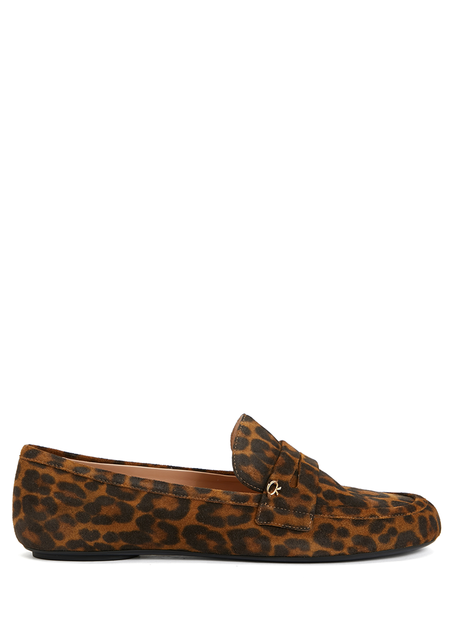 Leopar Kadın Süet Loafer