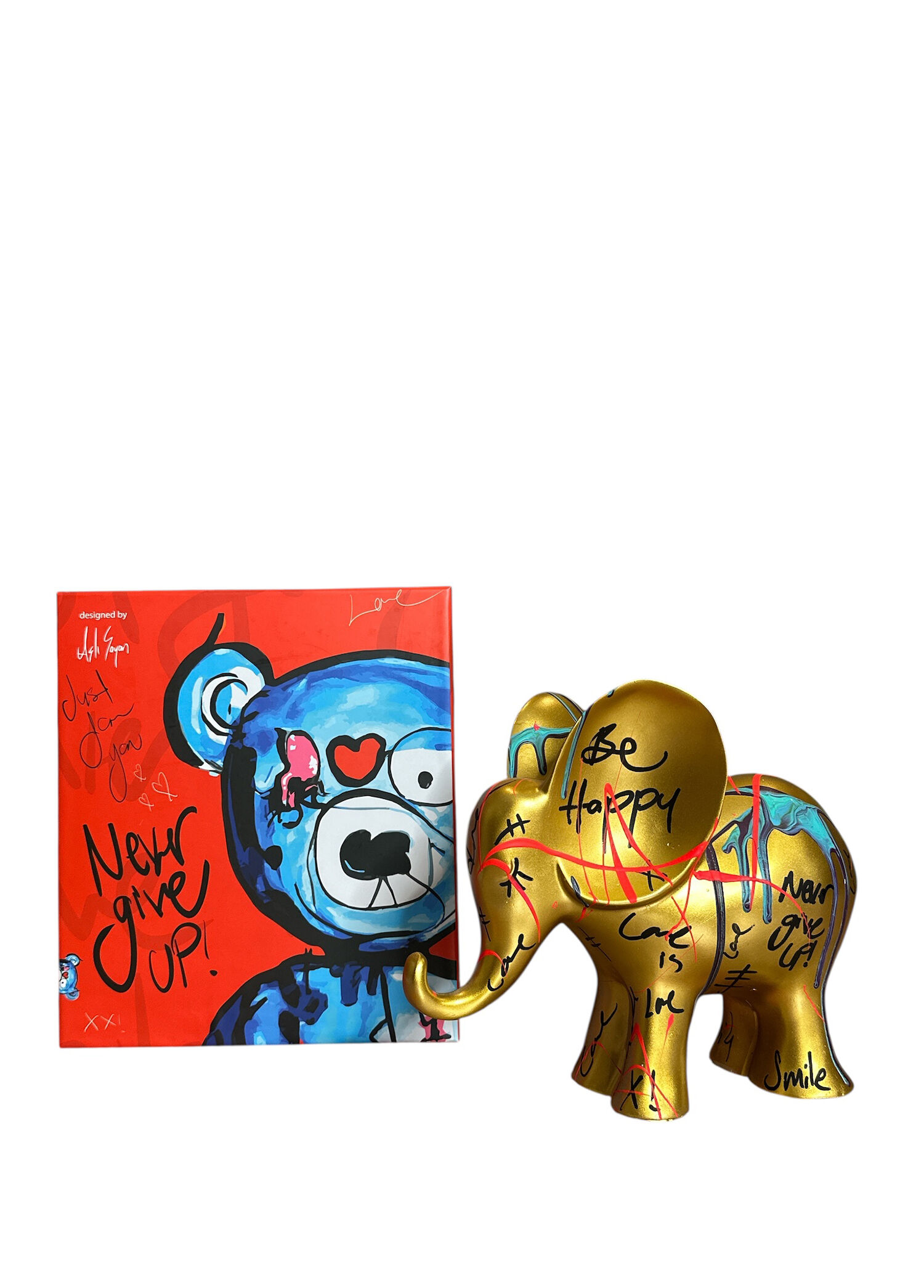 Fil Pop Art Gold Dekoratif Heykel
