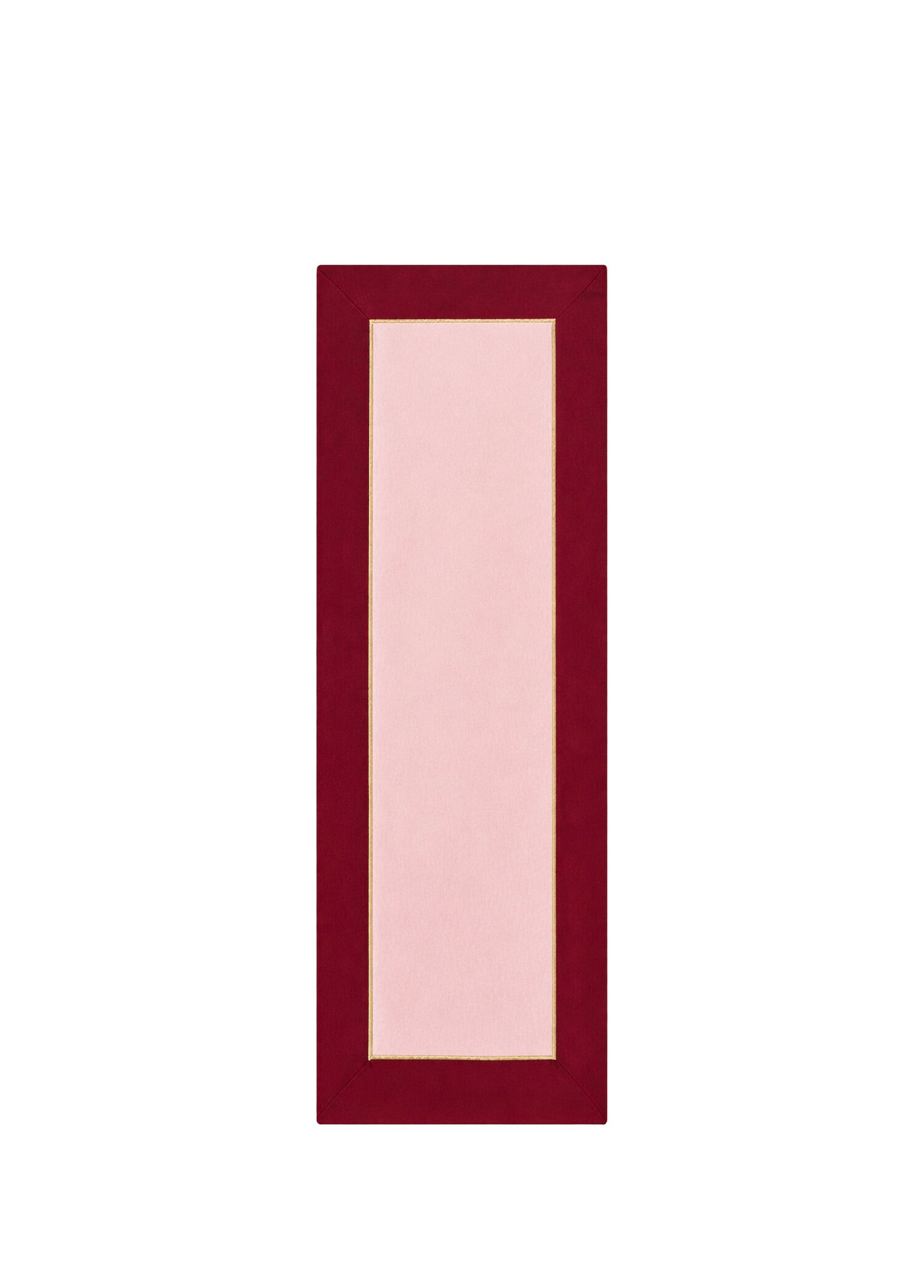 Blush Mist İşlemeli Bordo ve Pembe Pamuklu Runner 150 x 50 cm