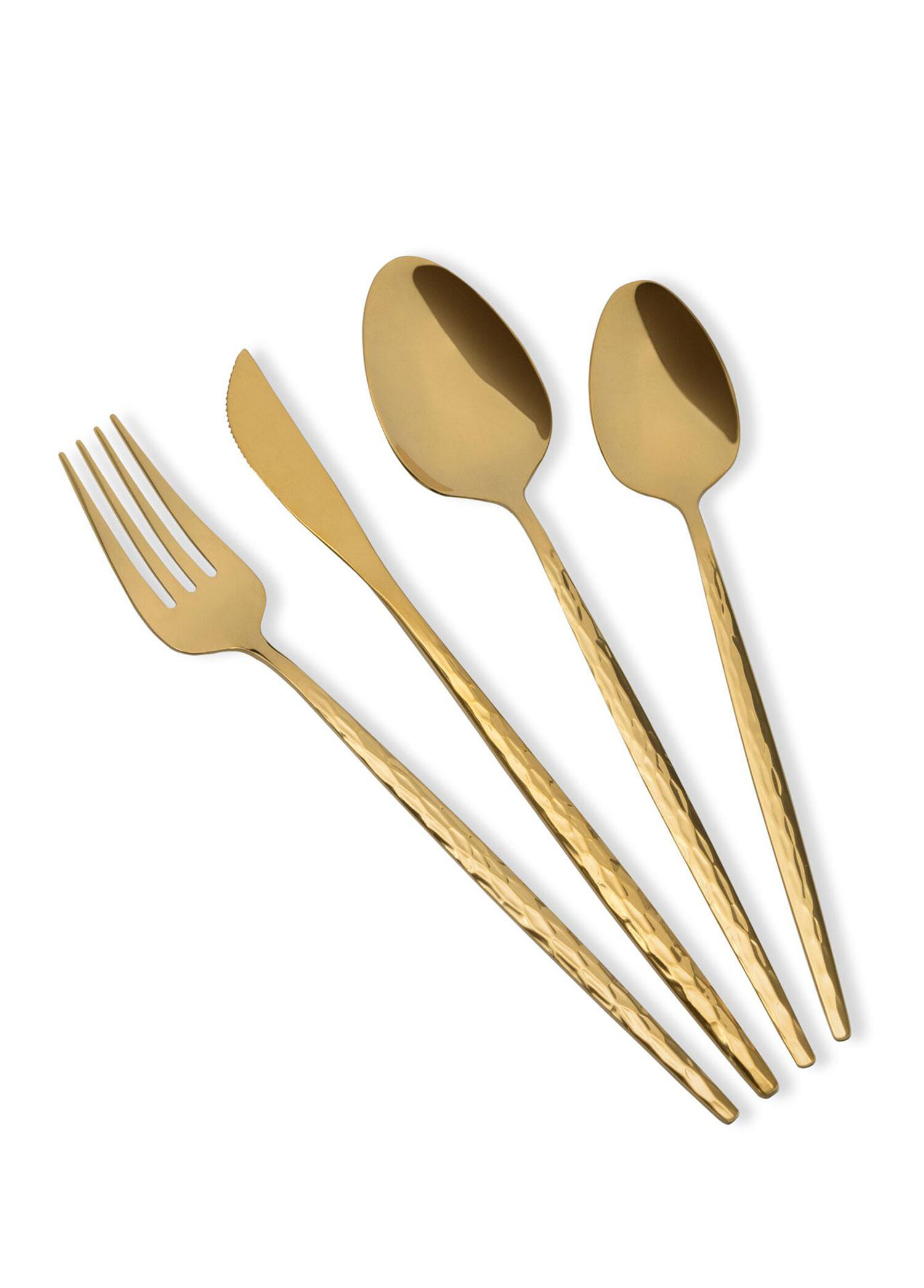 Shiny Gold Çelik 6 Kişilik 24 Parça Çatal Kaşık Bıçak Takımı