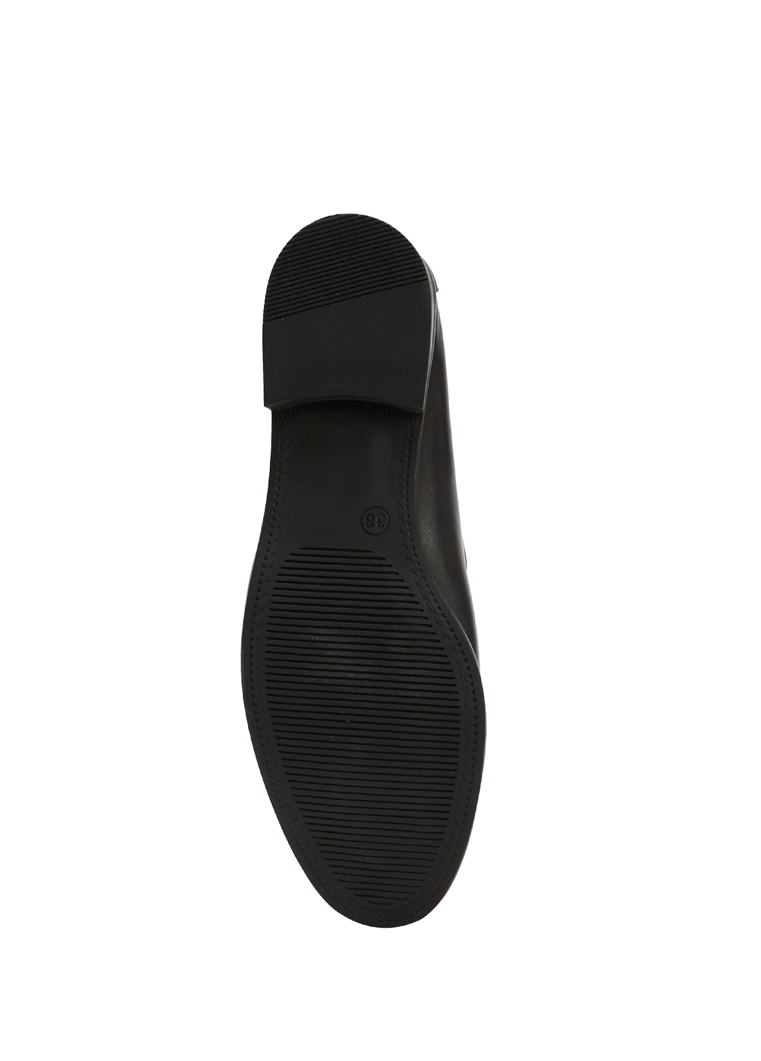 Siyah Kadın Deri Loafer_4
