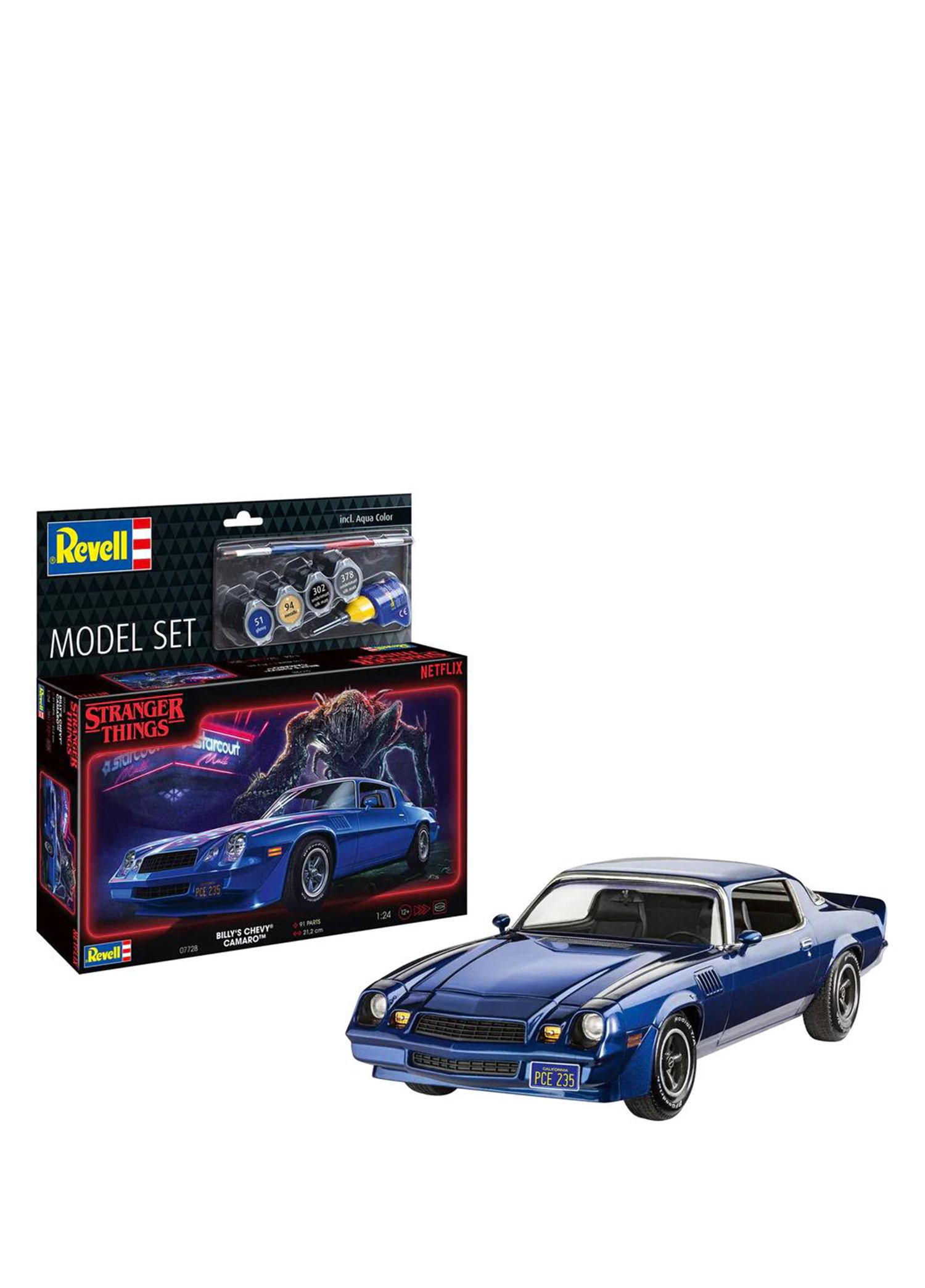 Revell - 1:24 Chevy Camaro Z/28 Stranger Things Model Araba Maketi
