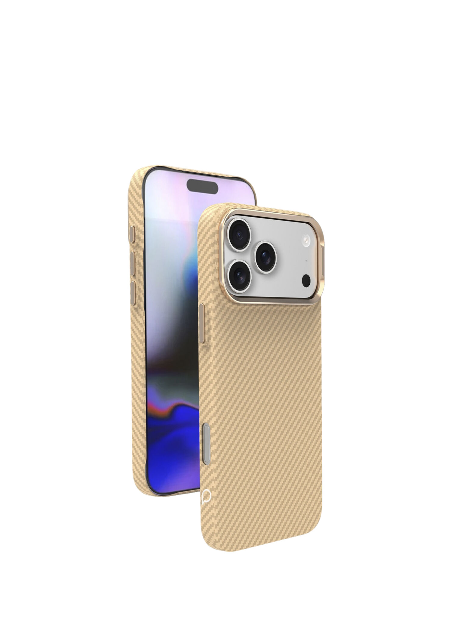 Kevlar Serisi iPhone 17 Gold Karbon Magsafe Uyumlu Telefon Kılıfı