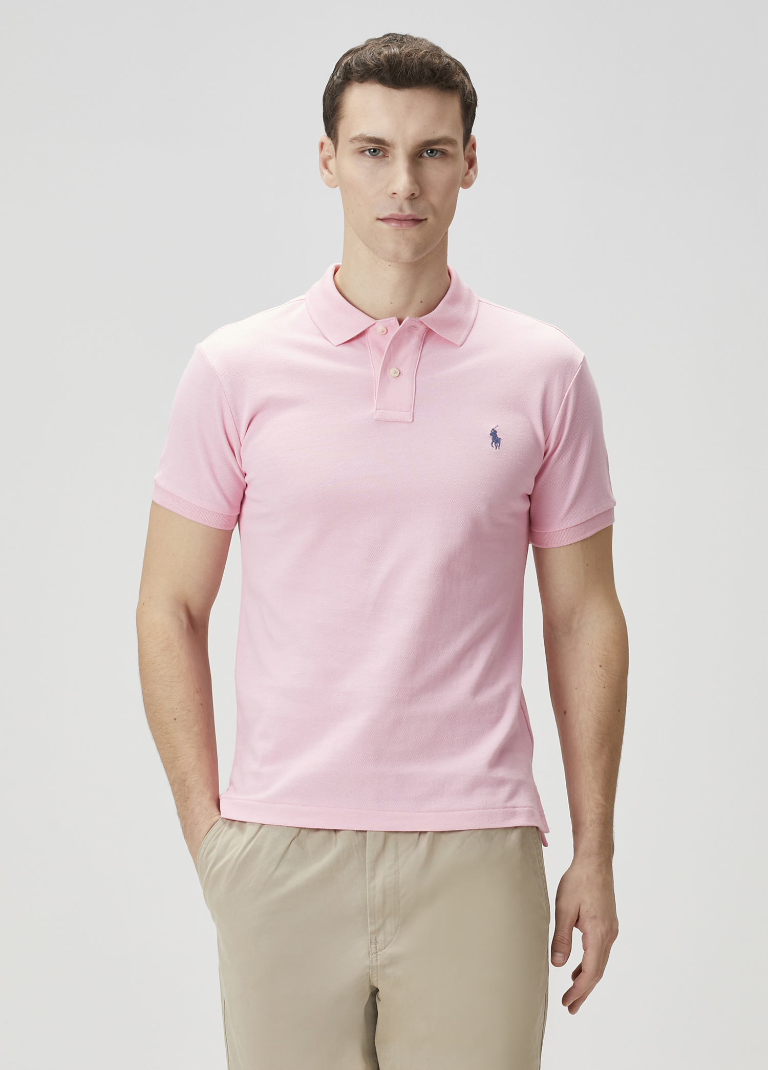 Pembe Polo Yaka T-shirt