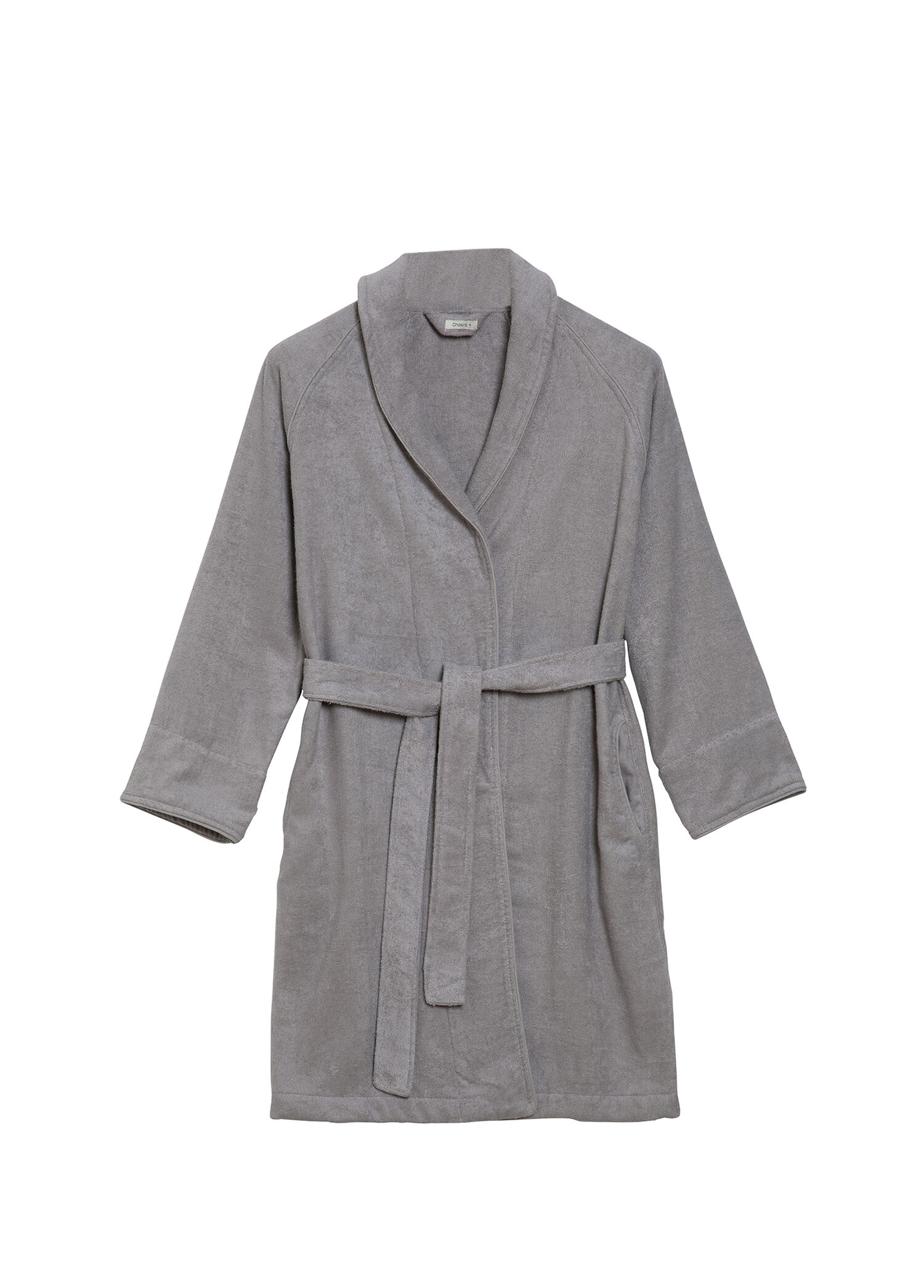Solid Sıcak Gri Bamboo Unisex Bornoz