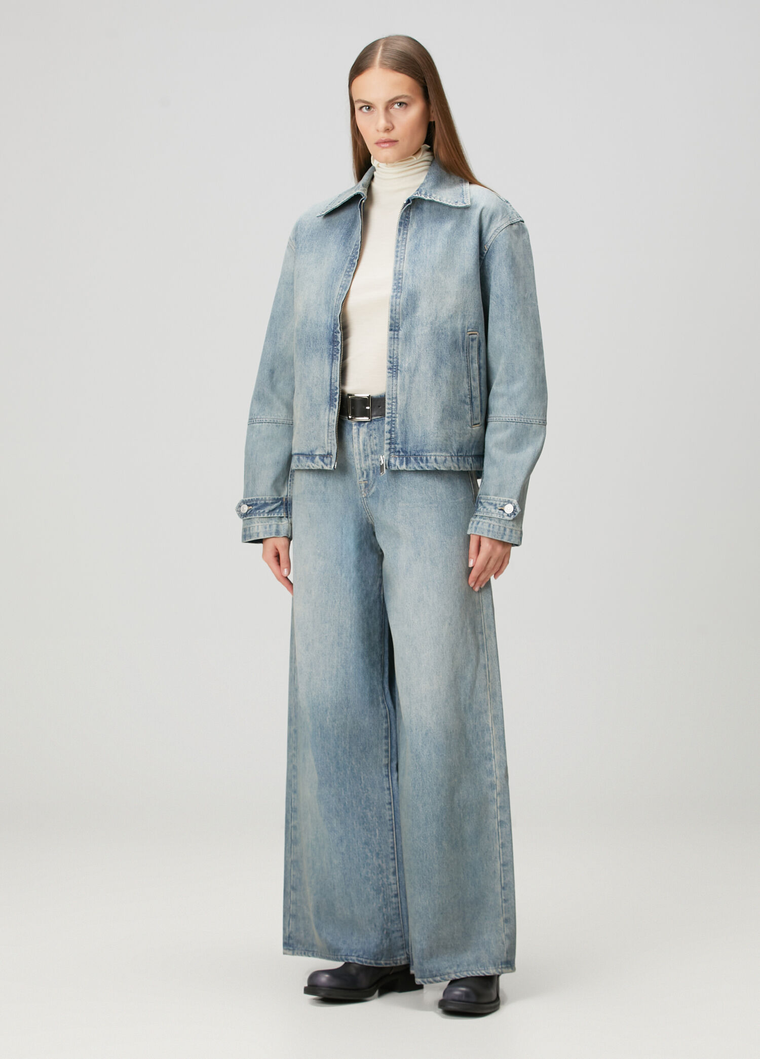 Marie Wide Leg Mavi Jean Pantolon