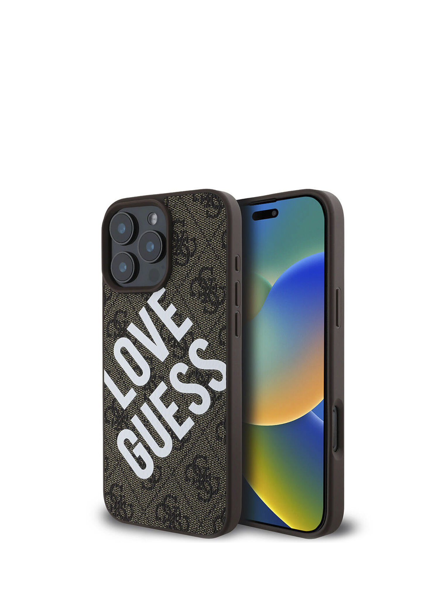 Guess - Big Love iPhone 16 Pro Max Telefon Kılıfı - Kahverengi