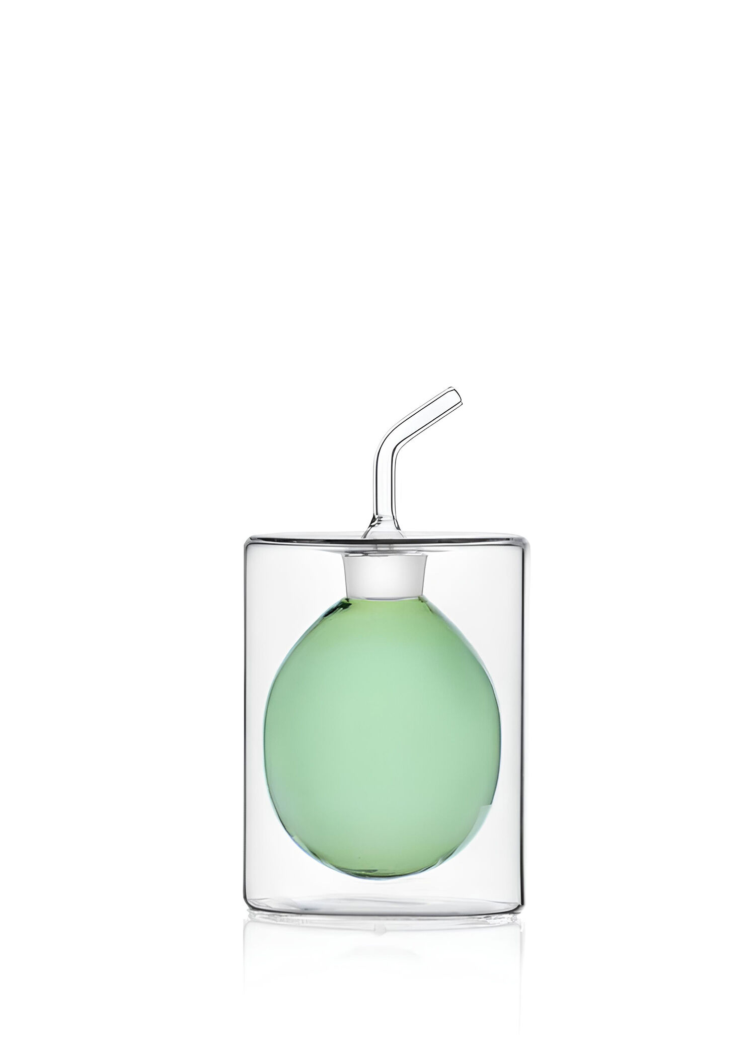Yeşil Cam Çift Duvarlı Yağdanlık 150 ml