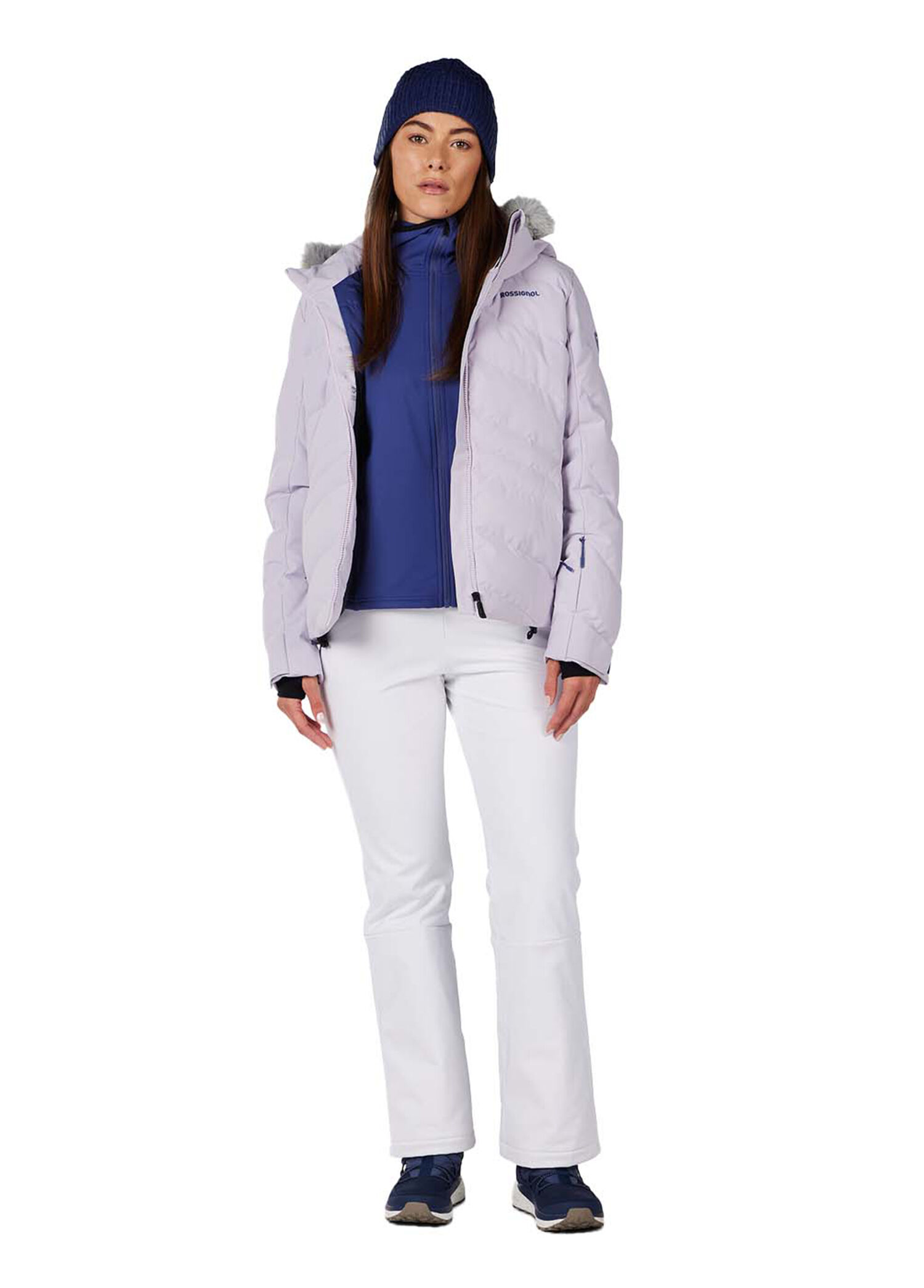 Ski Softshell Beyaz Kadın Kayak Pantolonu