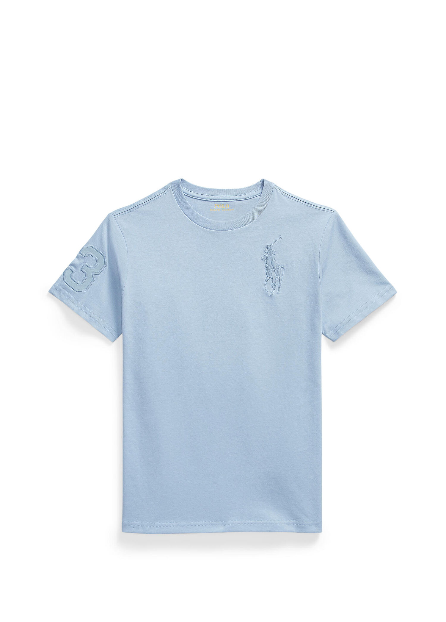 Açık Mavi Logo Detaylı Erkek Çocuk T-shirt