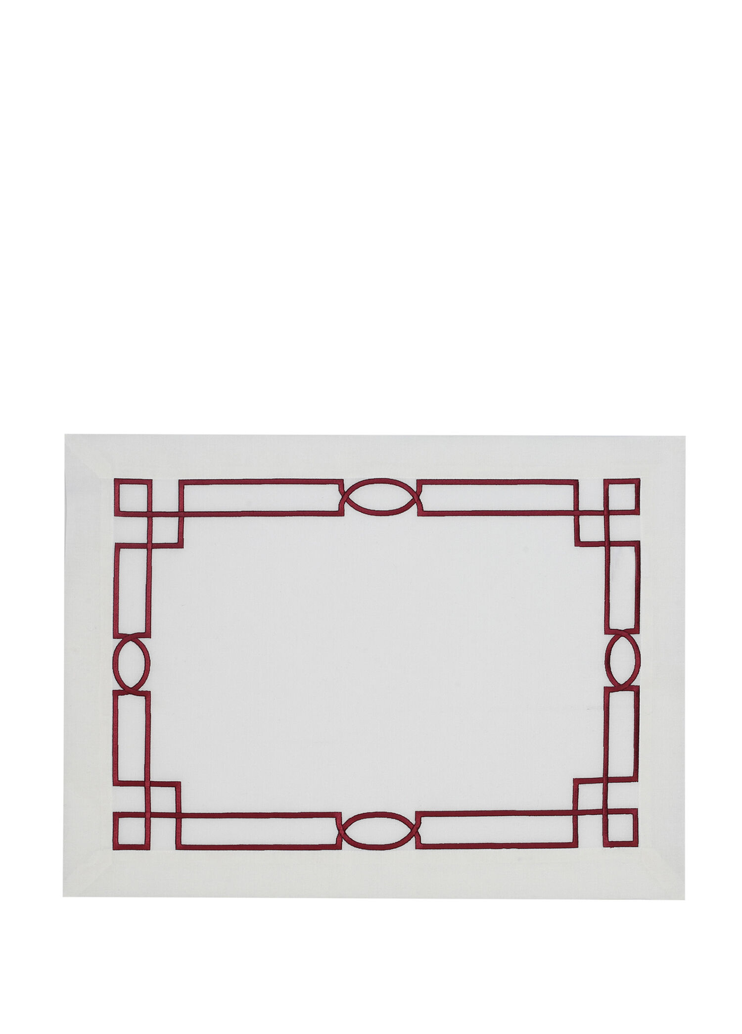Royal 2’li Bordo Nakış Detaylı Keten Amerikan Servis 35x50 cm