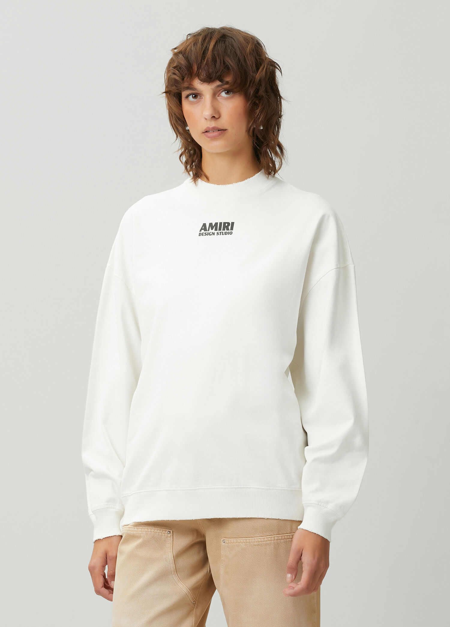 Amiri Fildişi Kadın Beyaz Logo Baskılı Sweatshirt 2076337 | Beymen