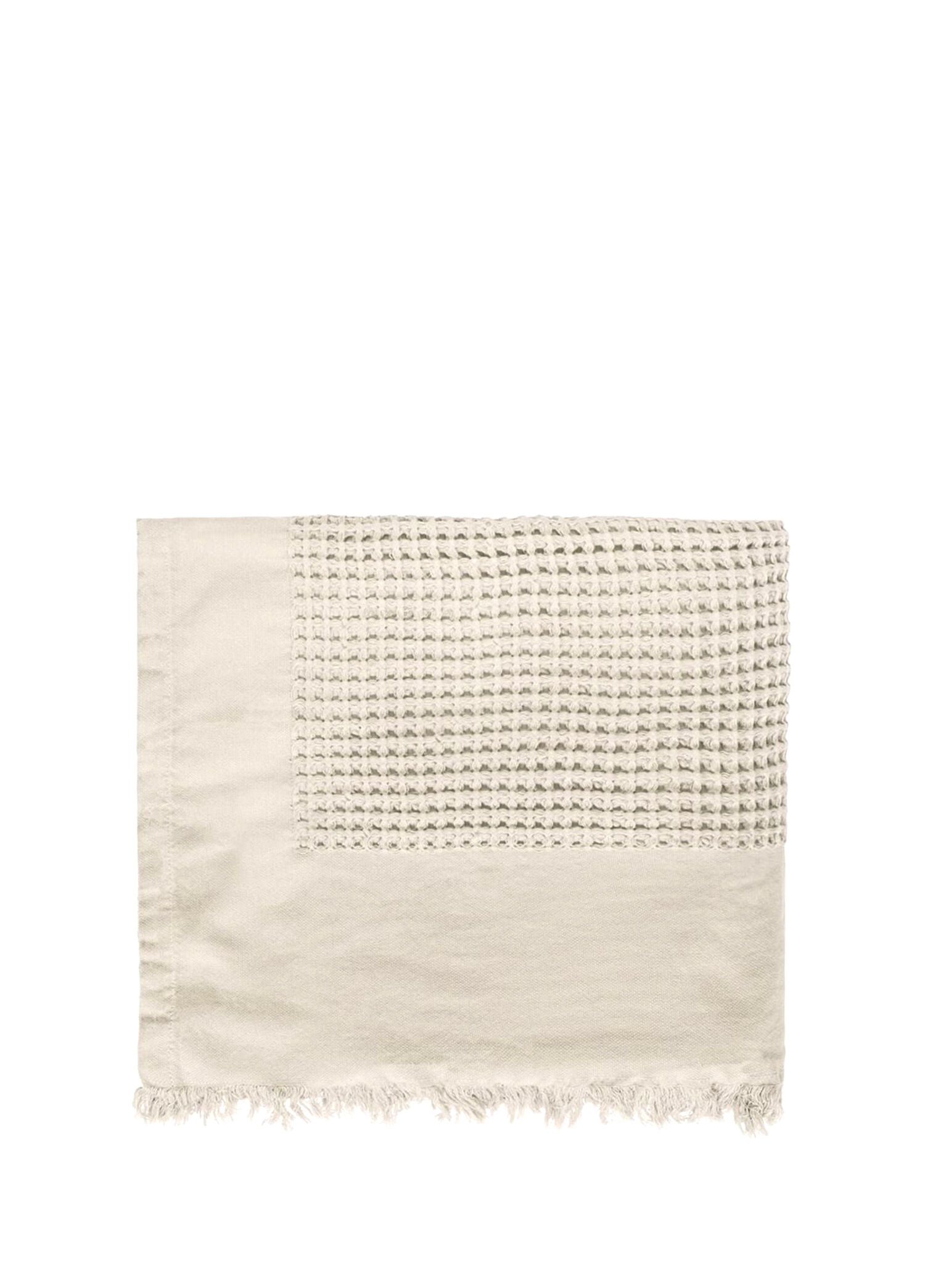 Bej %100 Pamuk Waffle Çift Kişilik Yatak Örtüsü 160 x 230 cm