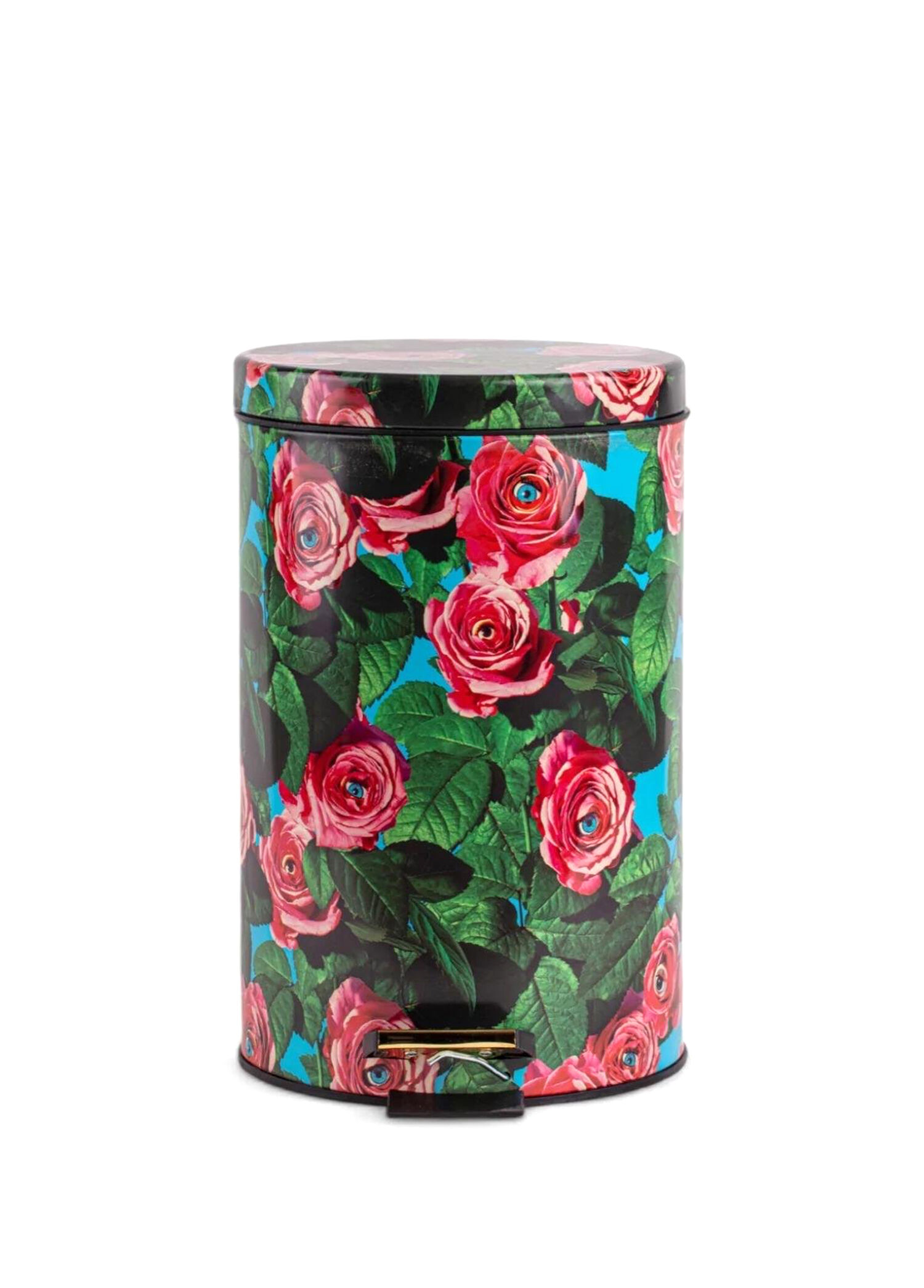 Toiletpaper Roses Metal Plastik Desenli Çöp Kovası 12 Lt