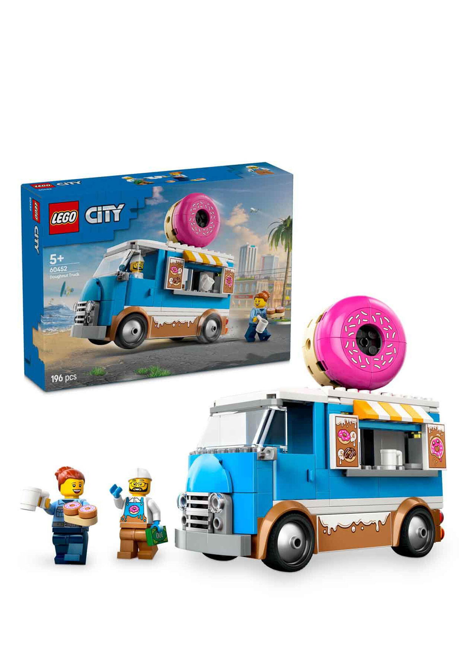 City Donut Kamyonu 196 Parça 5+ Yaş Yapı Oyuncağı 60452
