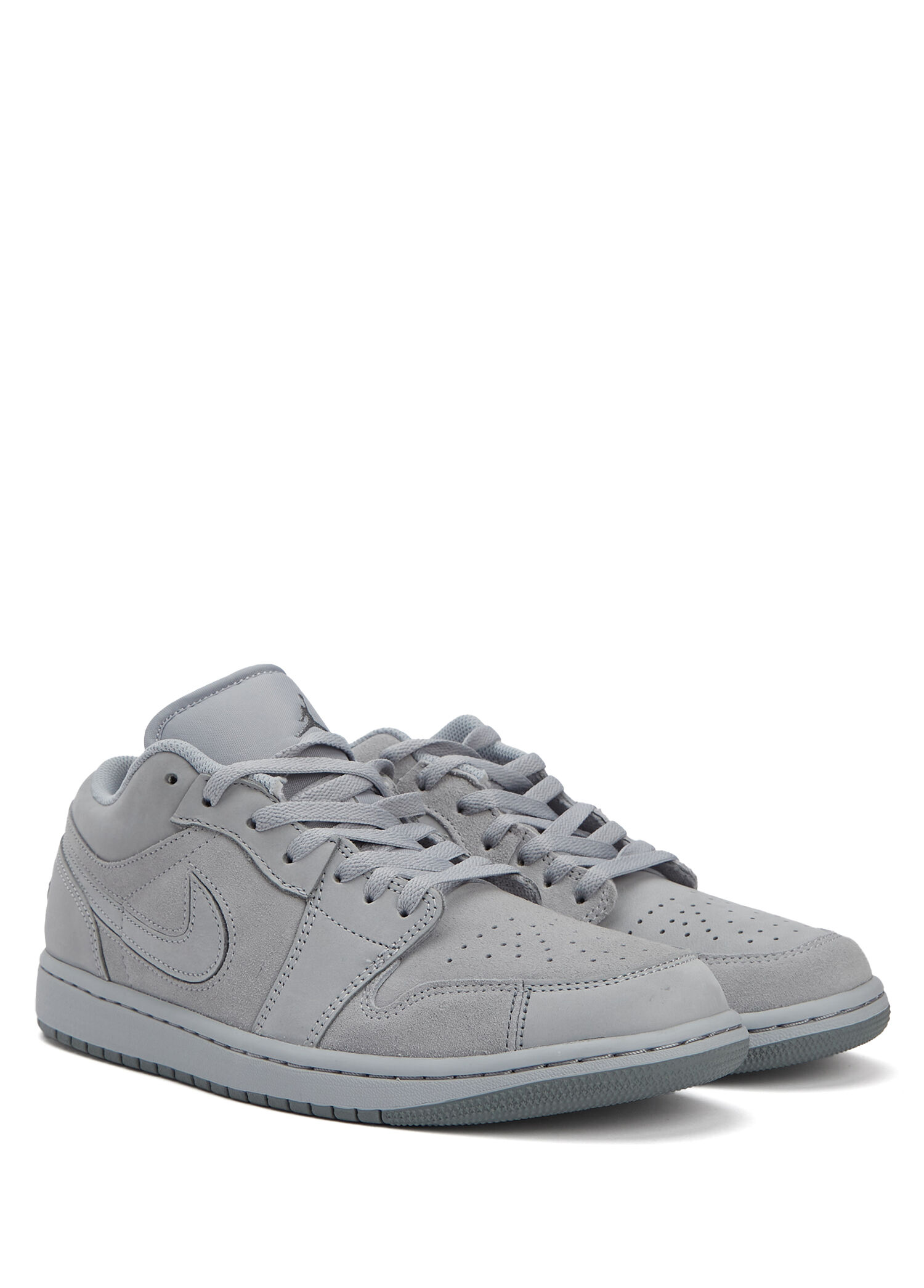 Nike Siyah-Gri Erkek Air Jordan 1 Low Gri Erkek Deri Sneaker