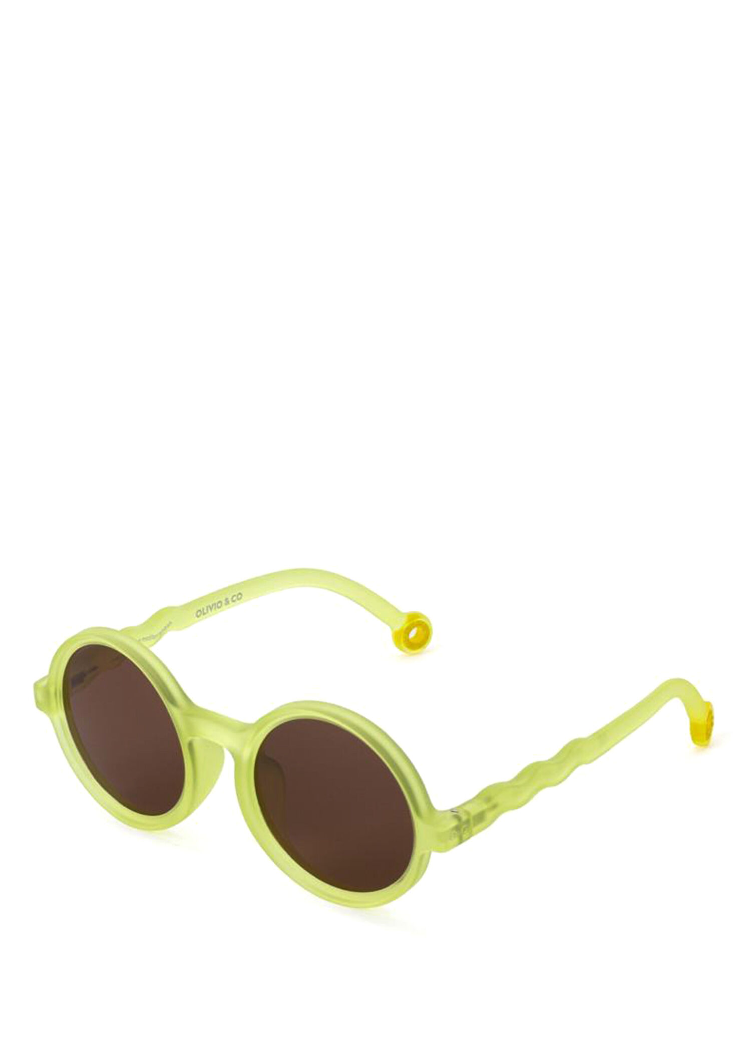 Lime Green Classic Round Junior 7 - 12 Yaş Unisex Çocuk Güneş Gözlüğü