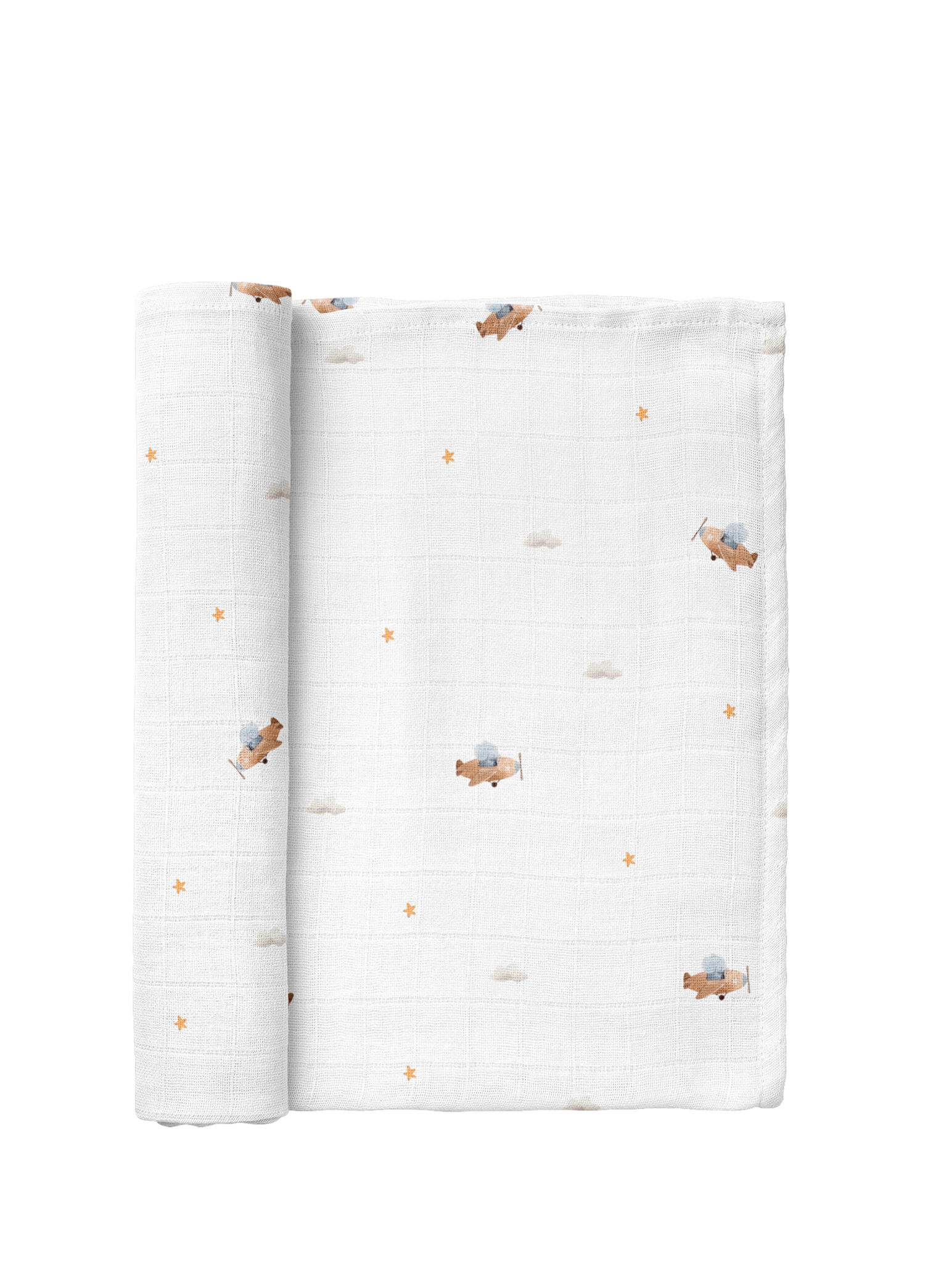 Happy Tony Organik Pamuk Yıkanmış Bebek Müslin Örtü 115 x 115 cm