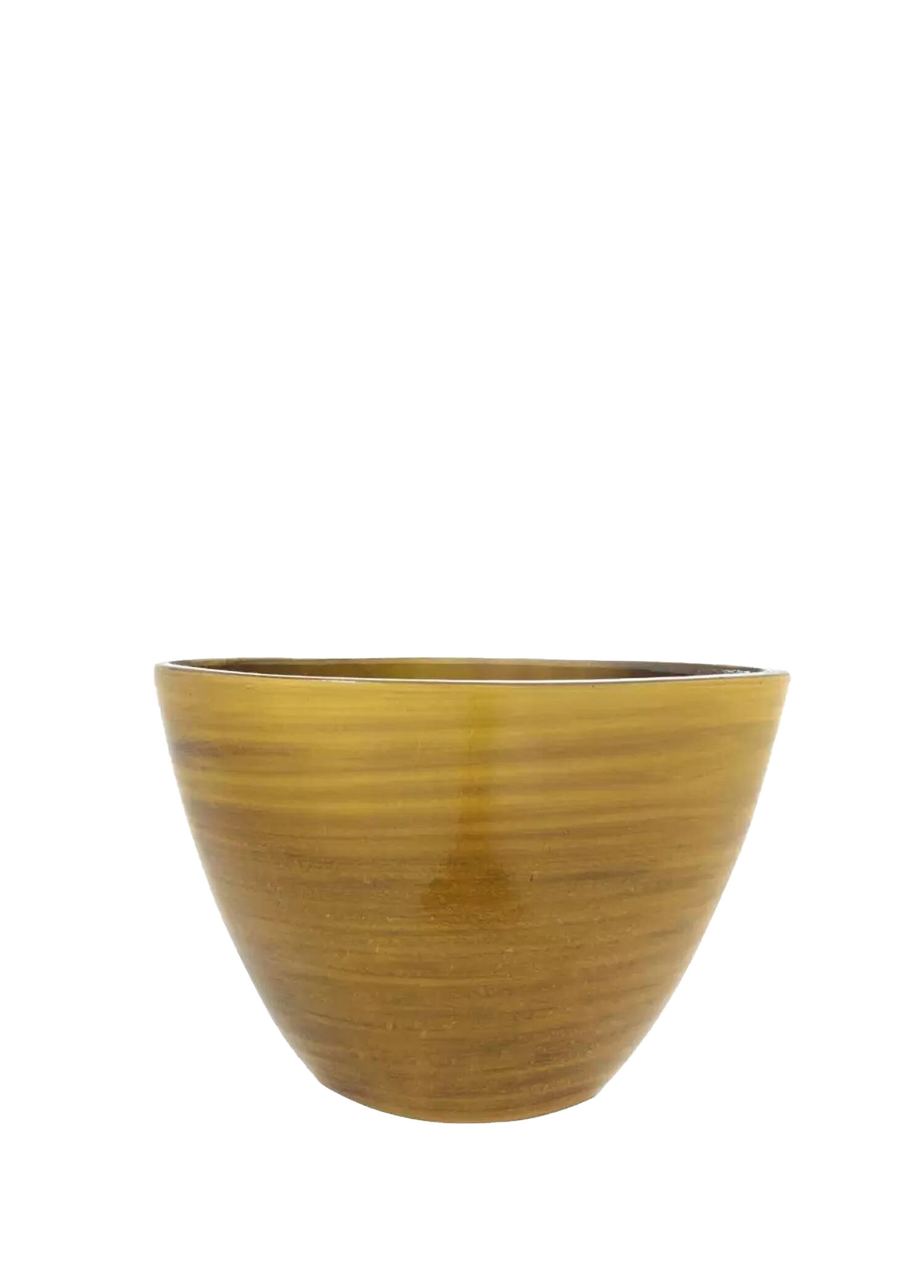Cresta Koyu Sarı Seramik Oval Saksı 45 cm