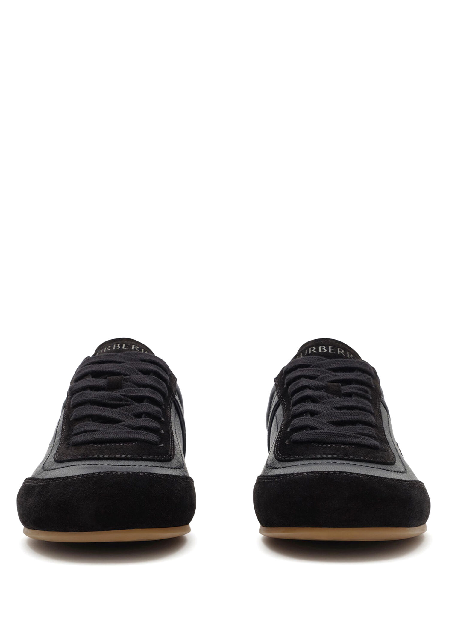 Burberry Siyah Kadın Knight Runner Siyah Deri Kadın Sneaker