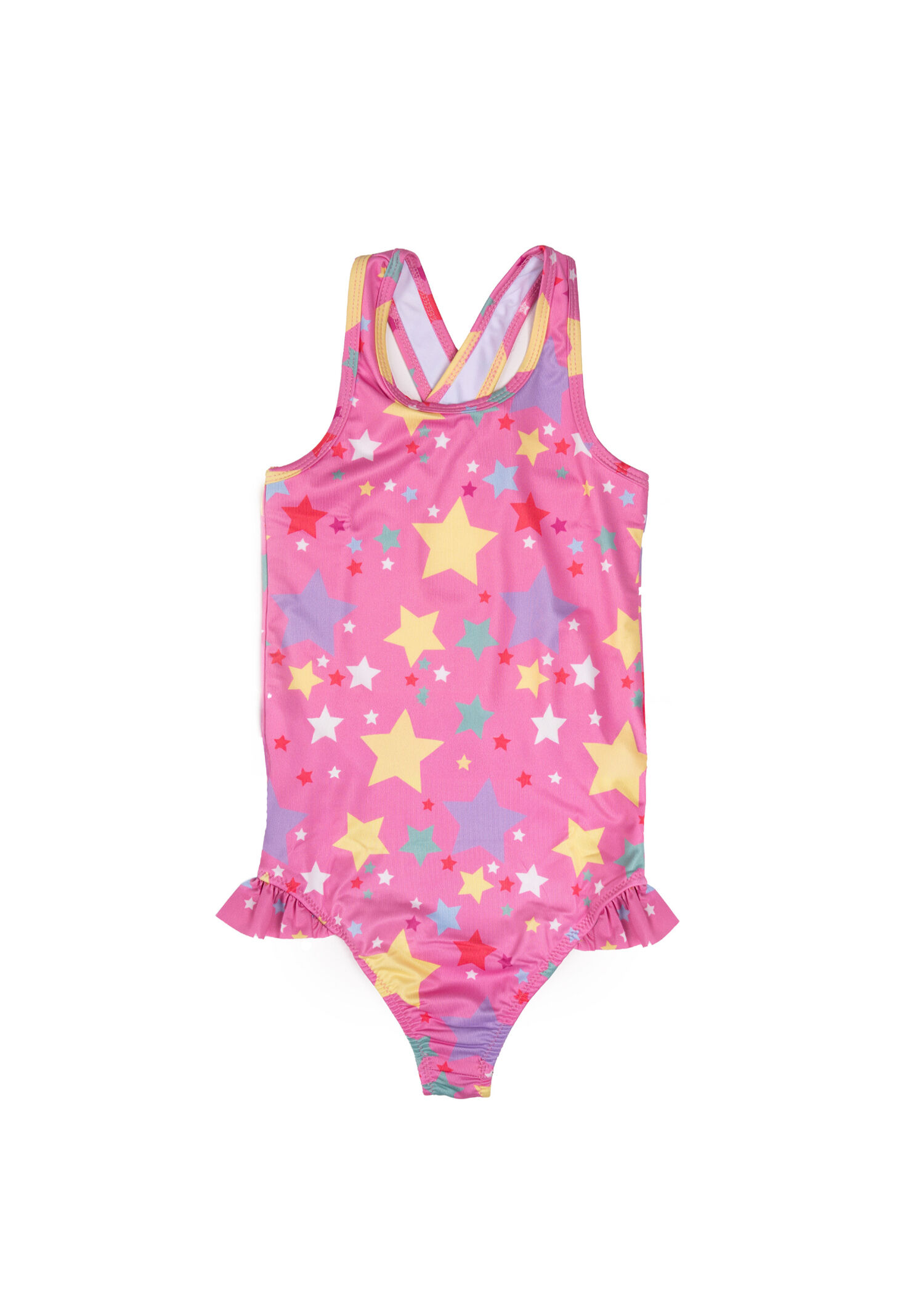 Stardust Pembe UV Korumalı Kız Çocuk Mayo