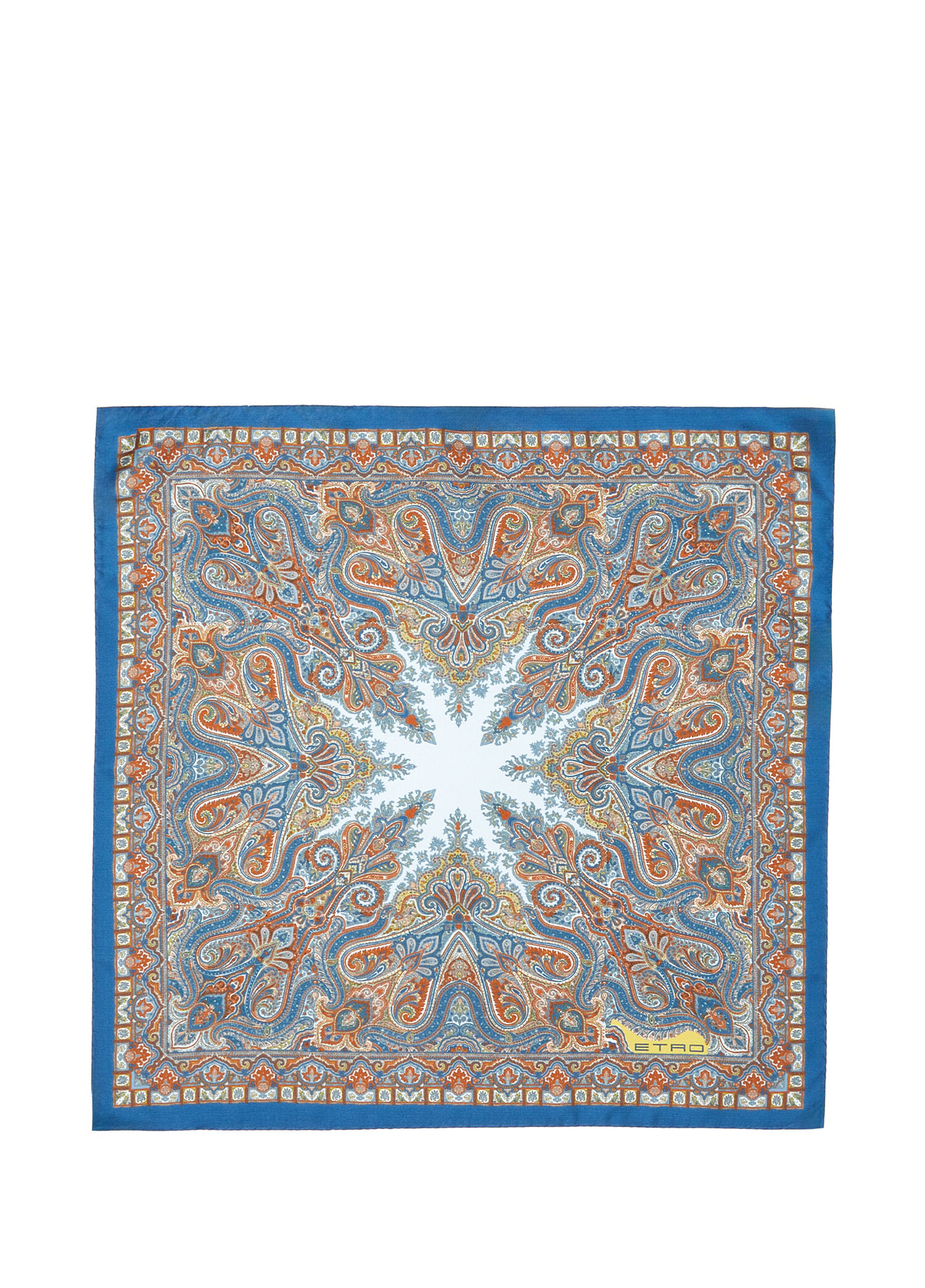 Colorblocked İpek Poşet Mendil