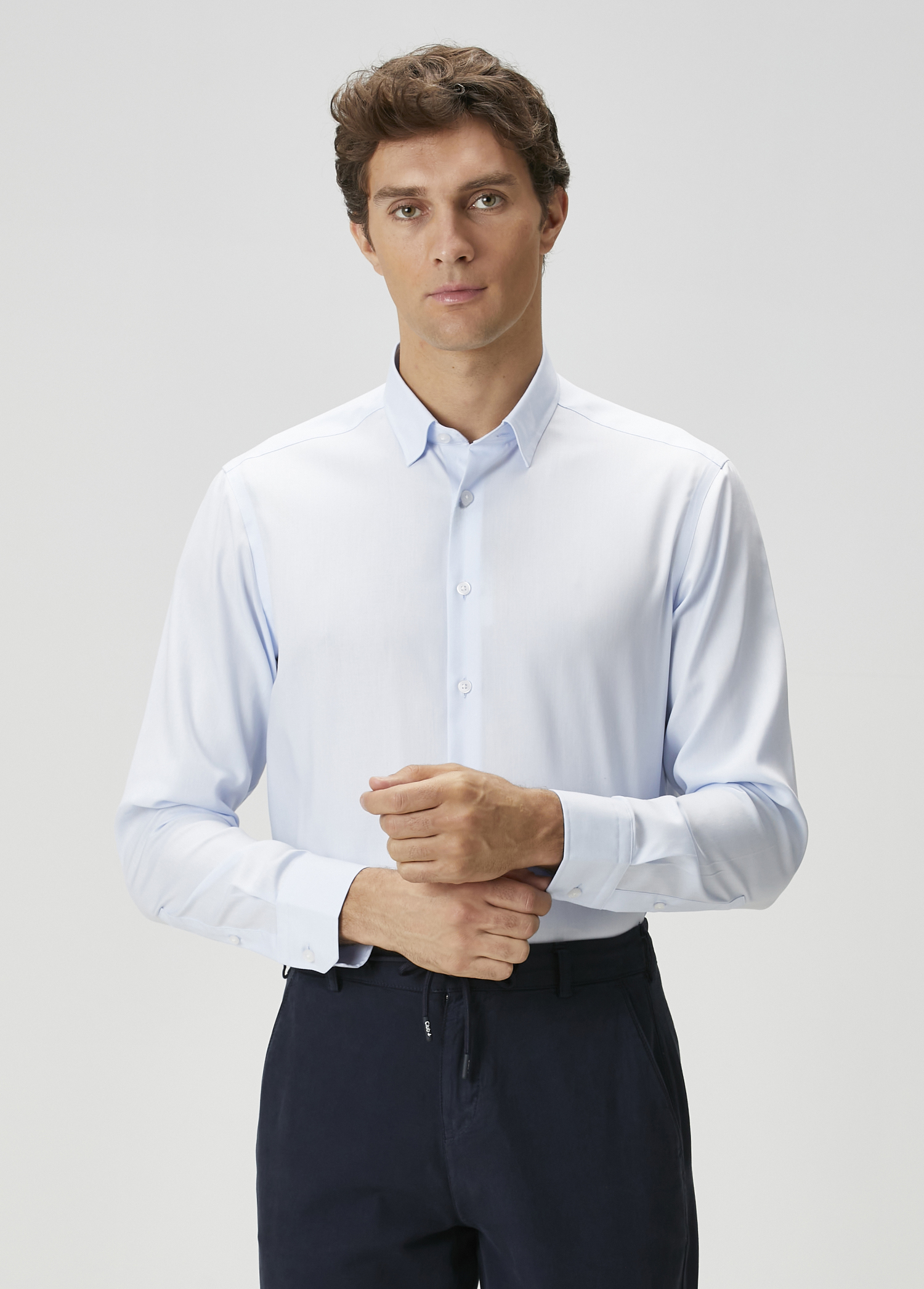 Comfort Fit Light Blue Non-Iron Shirt