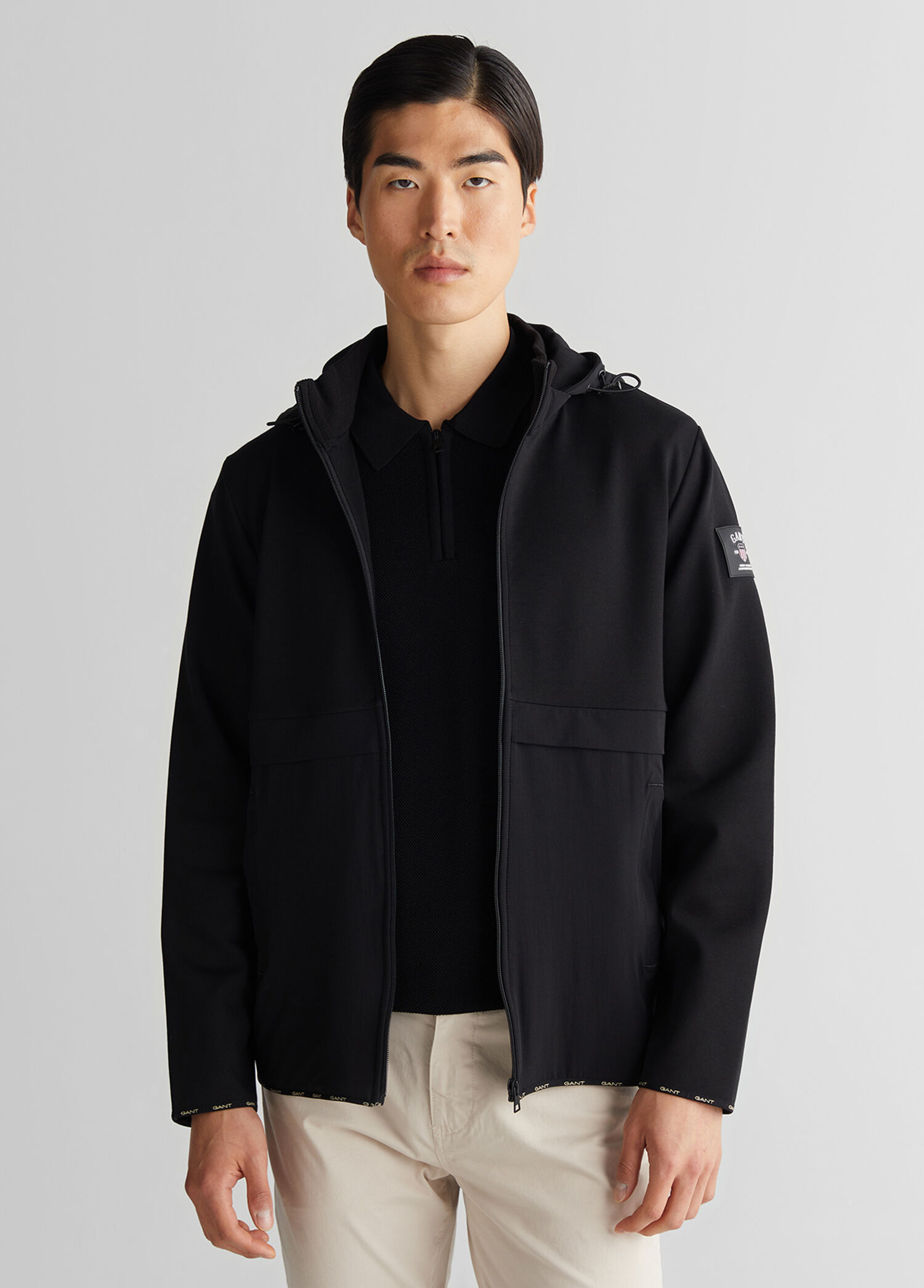 Siyah Regular Fit Kapüşonlu Uzun Kollu Erkek Sweatshirt