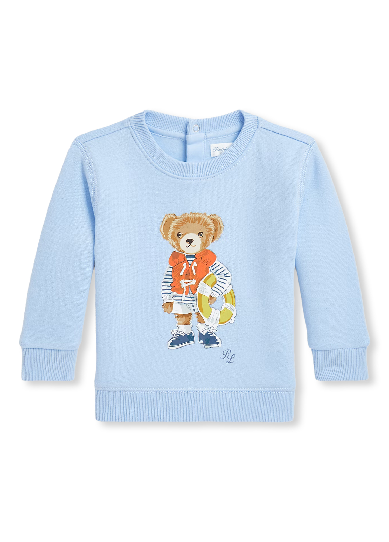 Mavi Ayıcık Baskılı Bebek Sweatshirt