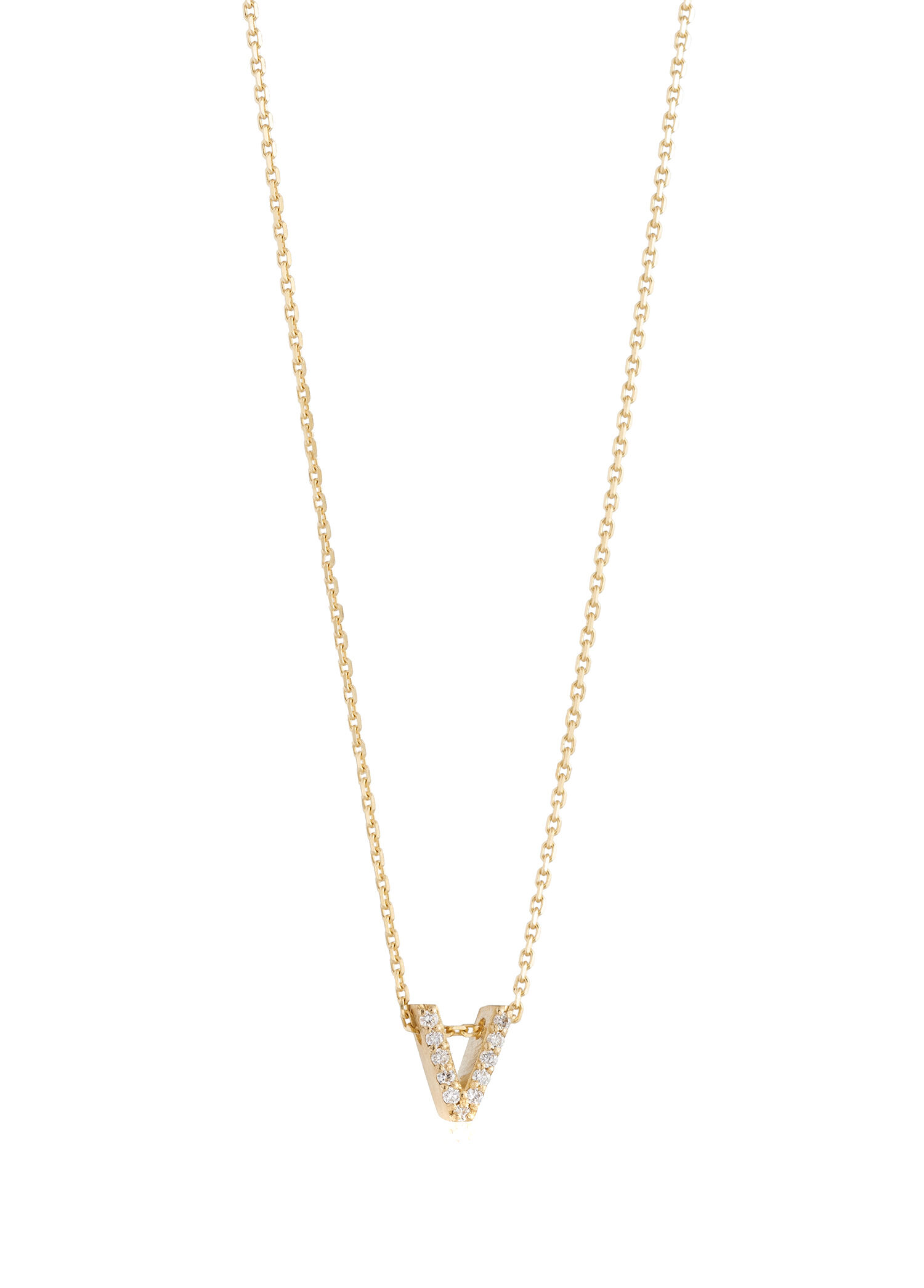 Mini Initial Diamonds Kadın Altın Kolye