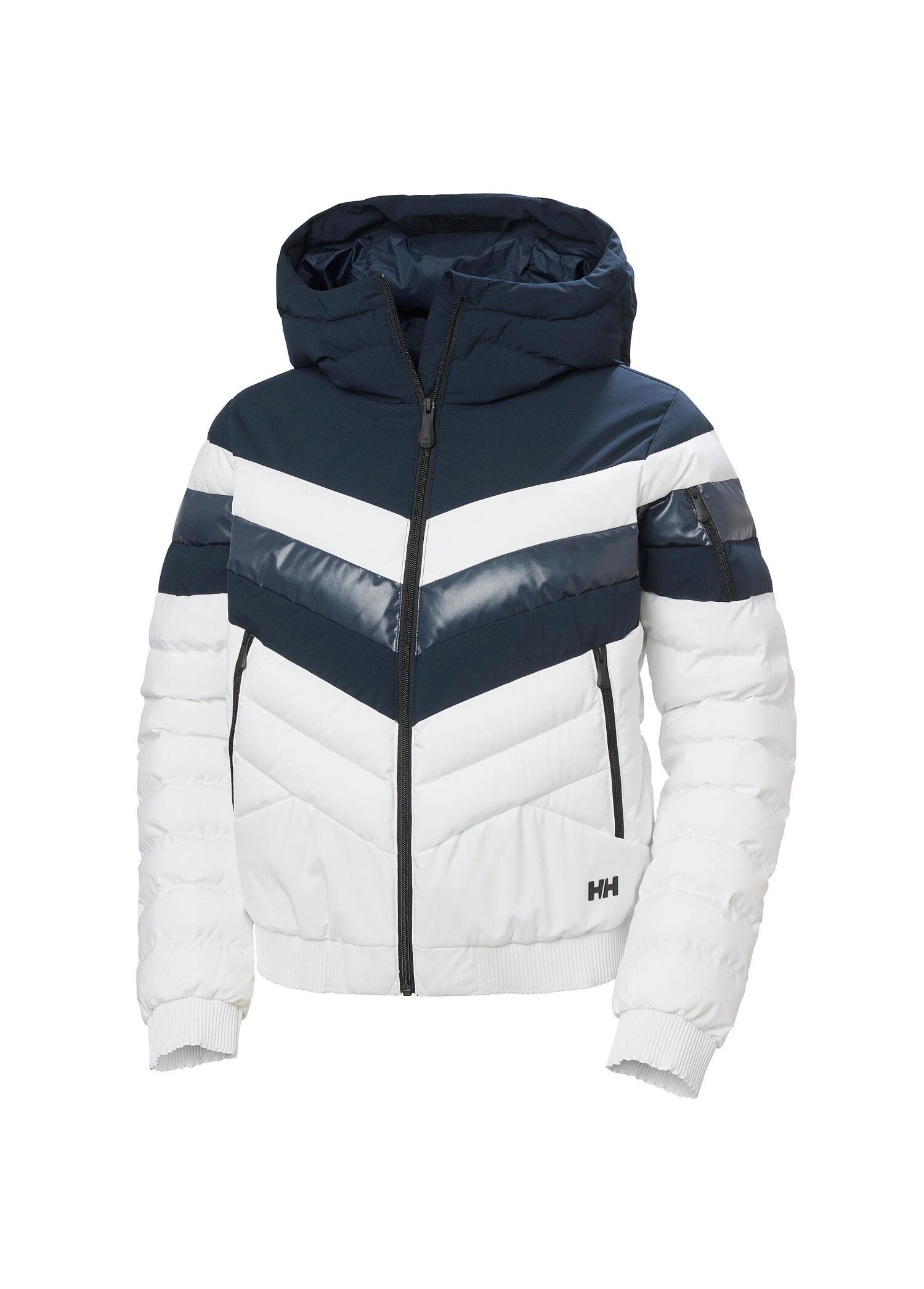 W İmperial Short Puffy Navy Kapüşonlu Kadın Kayak Montu