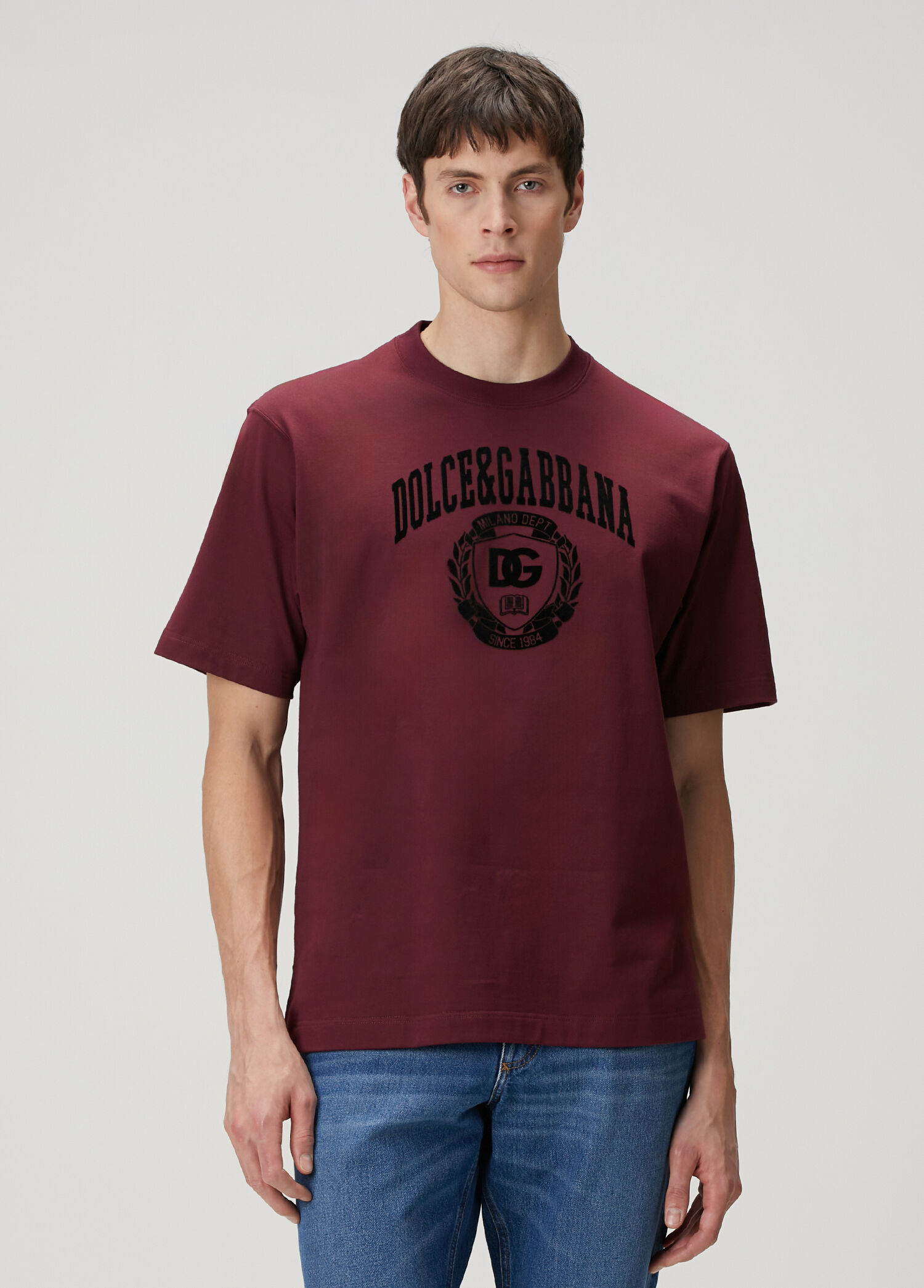 Bordo Logo Detaylı T-shirt