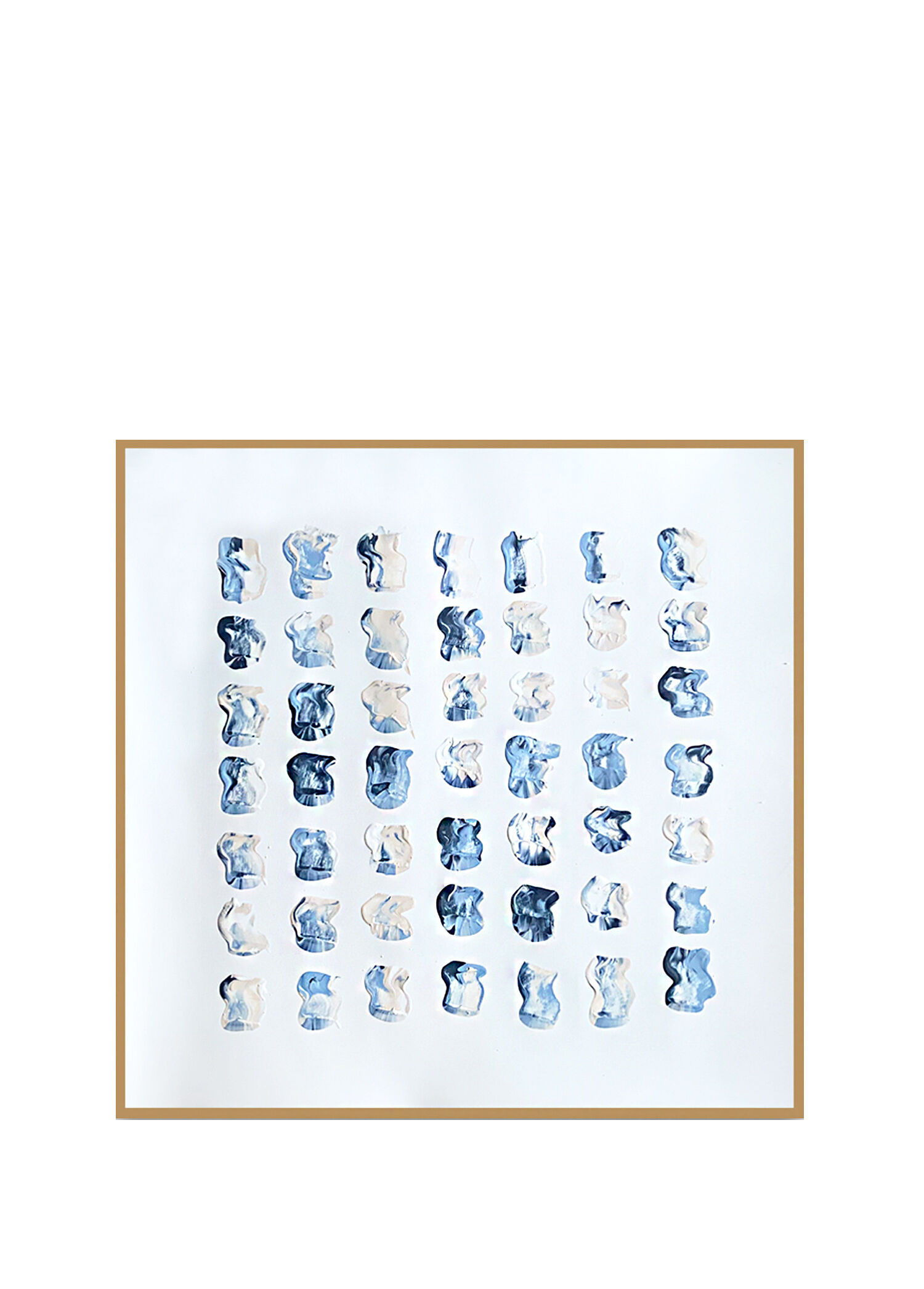 Blue Dots Akrilik El Yapımı Tablo 90x90 cm
