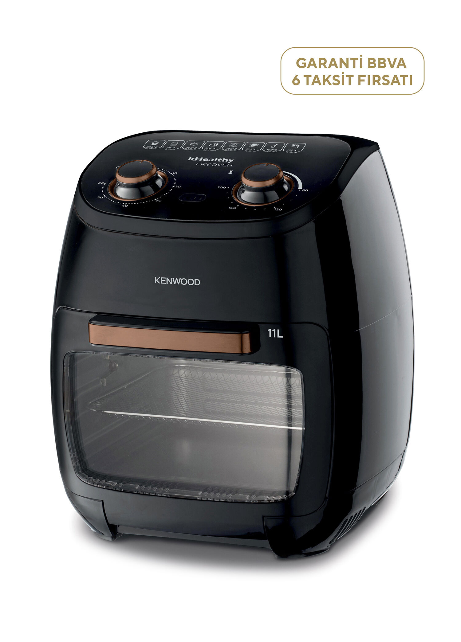 HFP90.000BK 2000 Watt Kapasiteli Air Fryer+ Fırın 11L