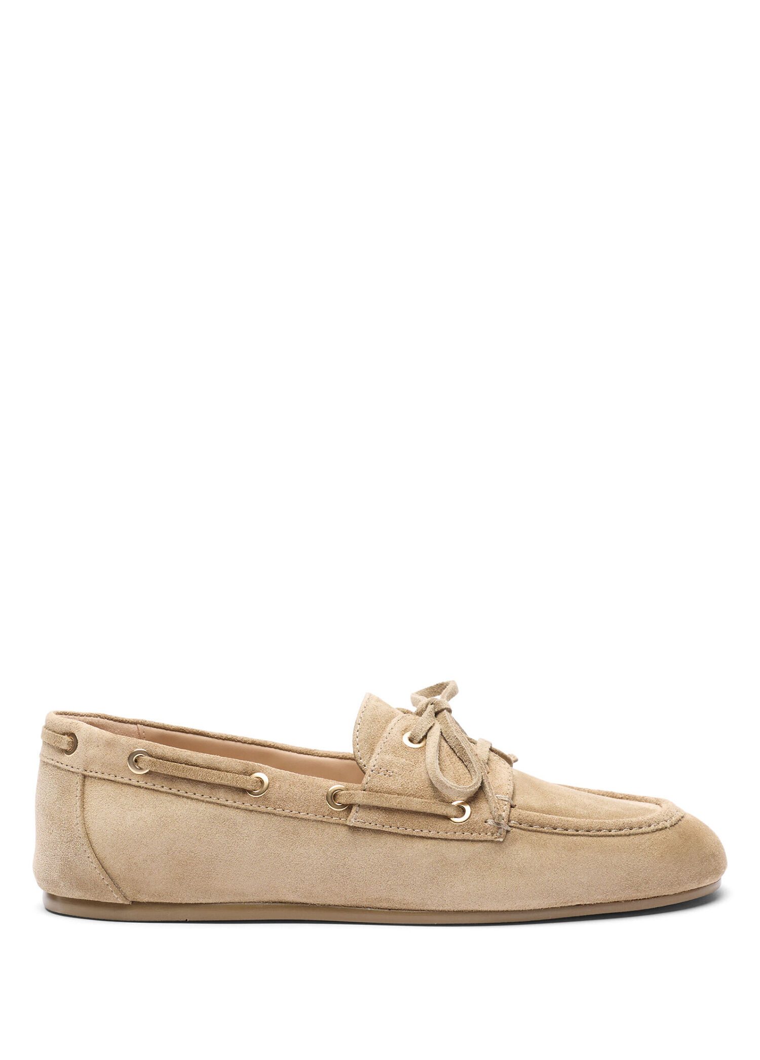 Bej Kadın Süet Loafer