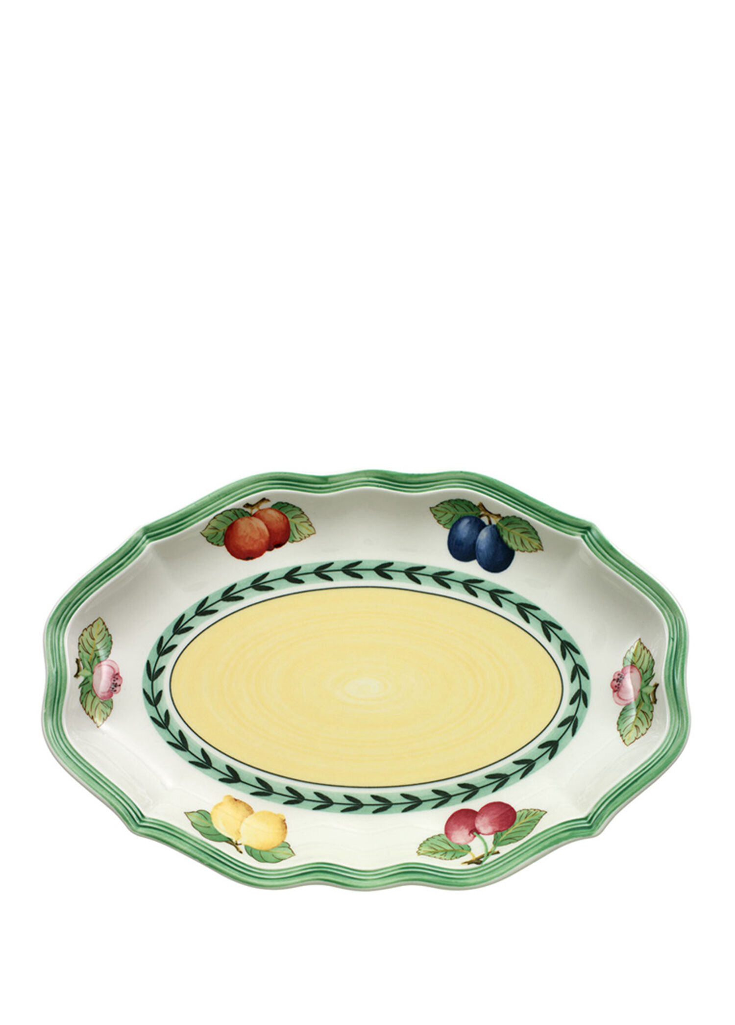 French Garden Fleurence Porselen Oval Servis Tabağı 24 cm