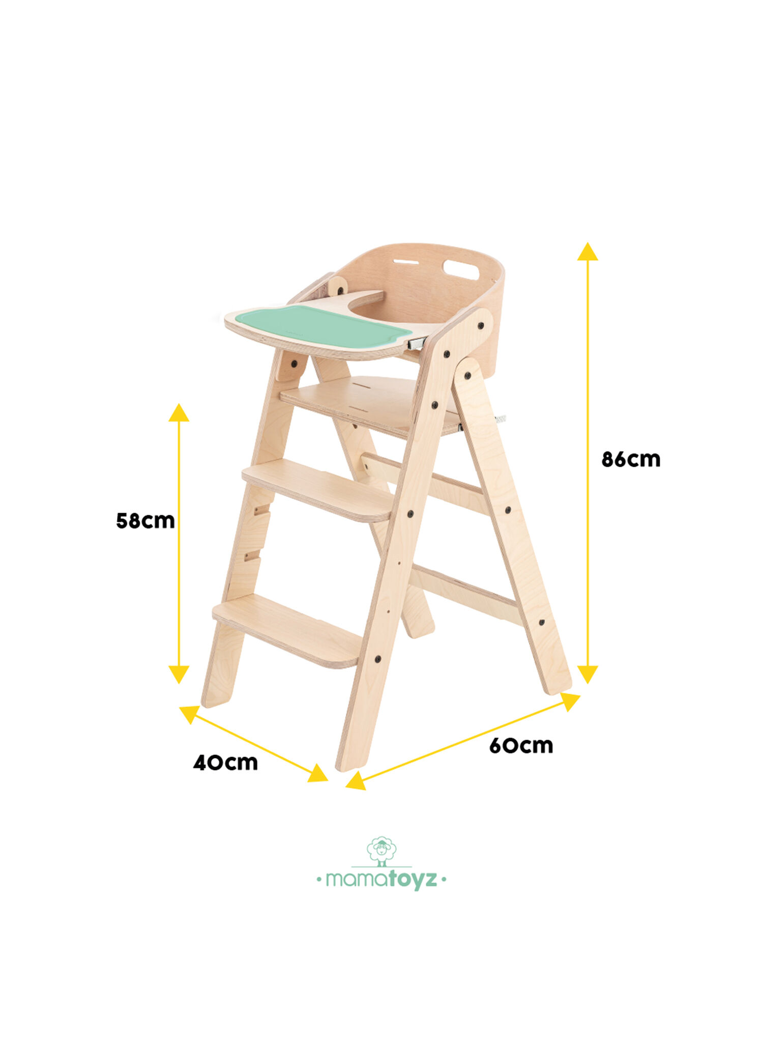 Mychair Ahşap Mama Sandalyesi