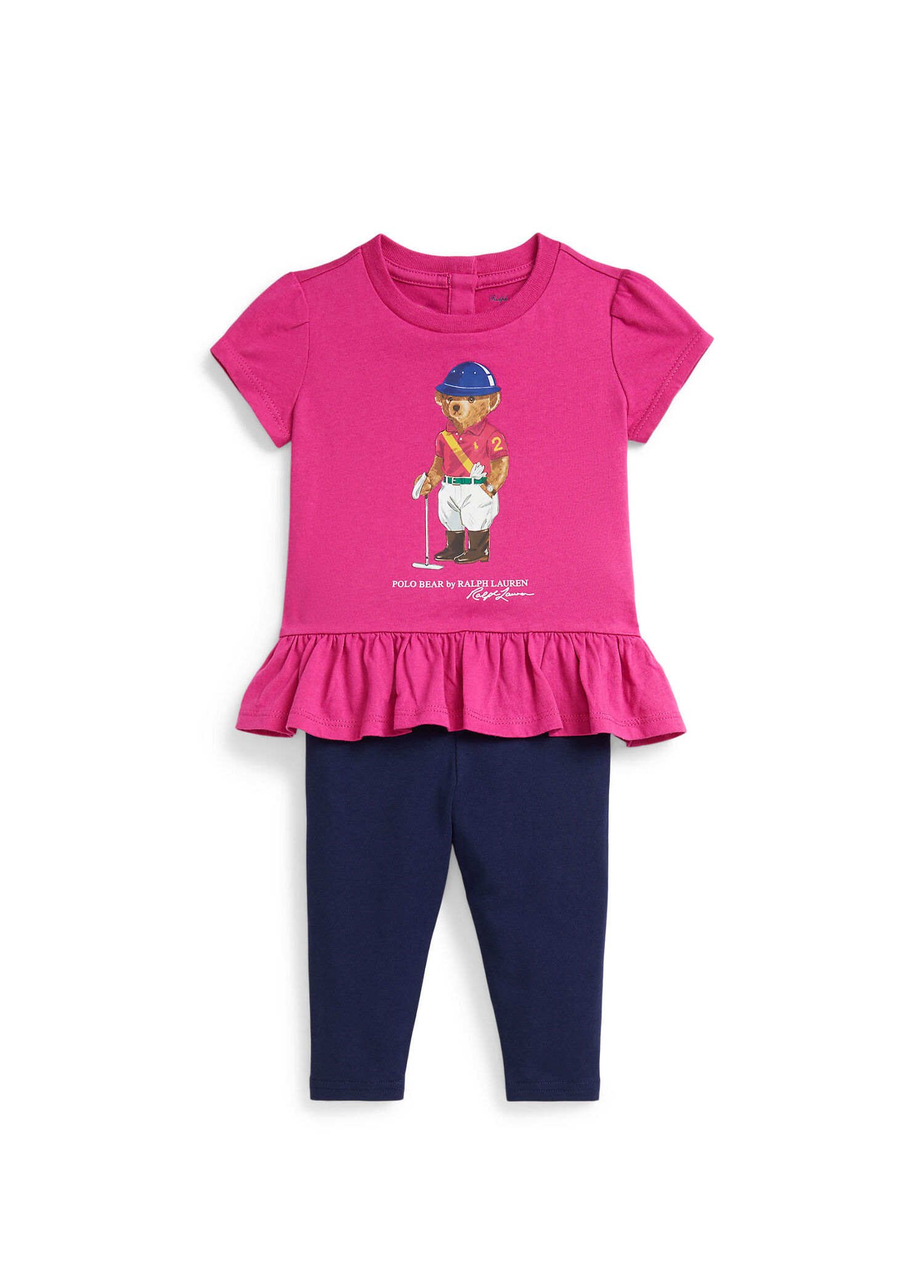 Polo Bear 2li Pembe Kız Bebek Set