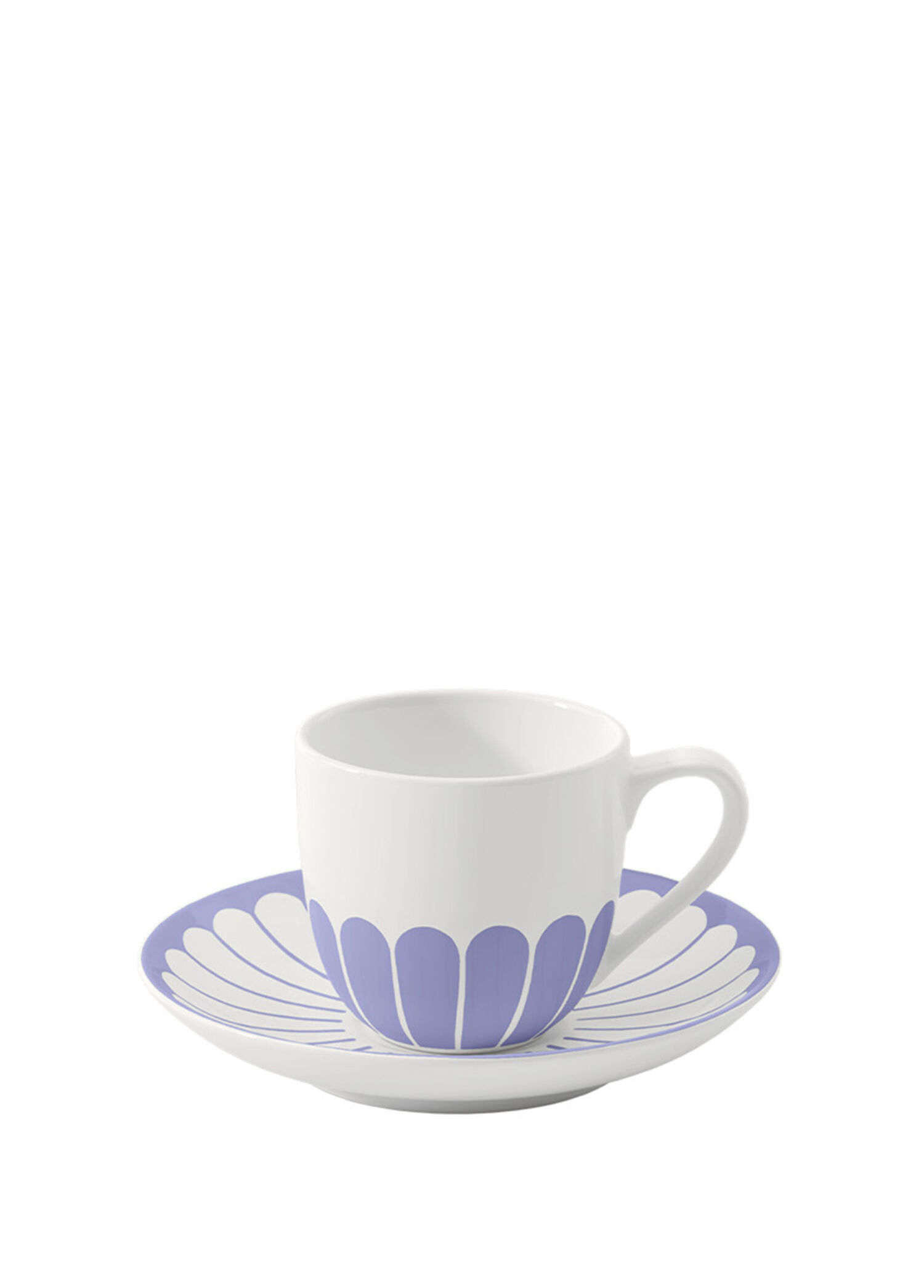 Fleur Bleu Mavi Porselen Kahve Çay Fincanı ve Tabağı