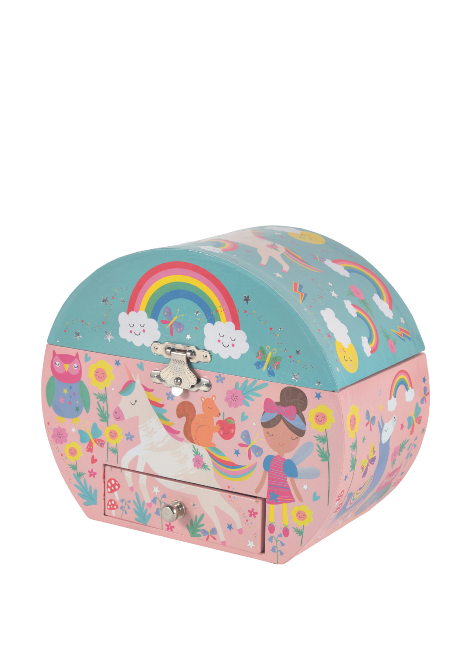 Rainbow Fairy Müzikli Oval Mücevher Kutusu