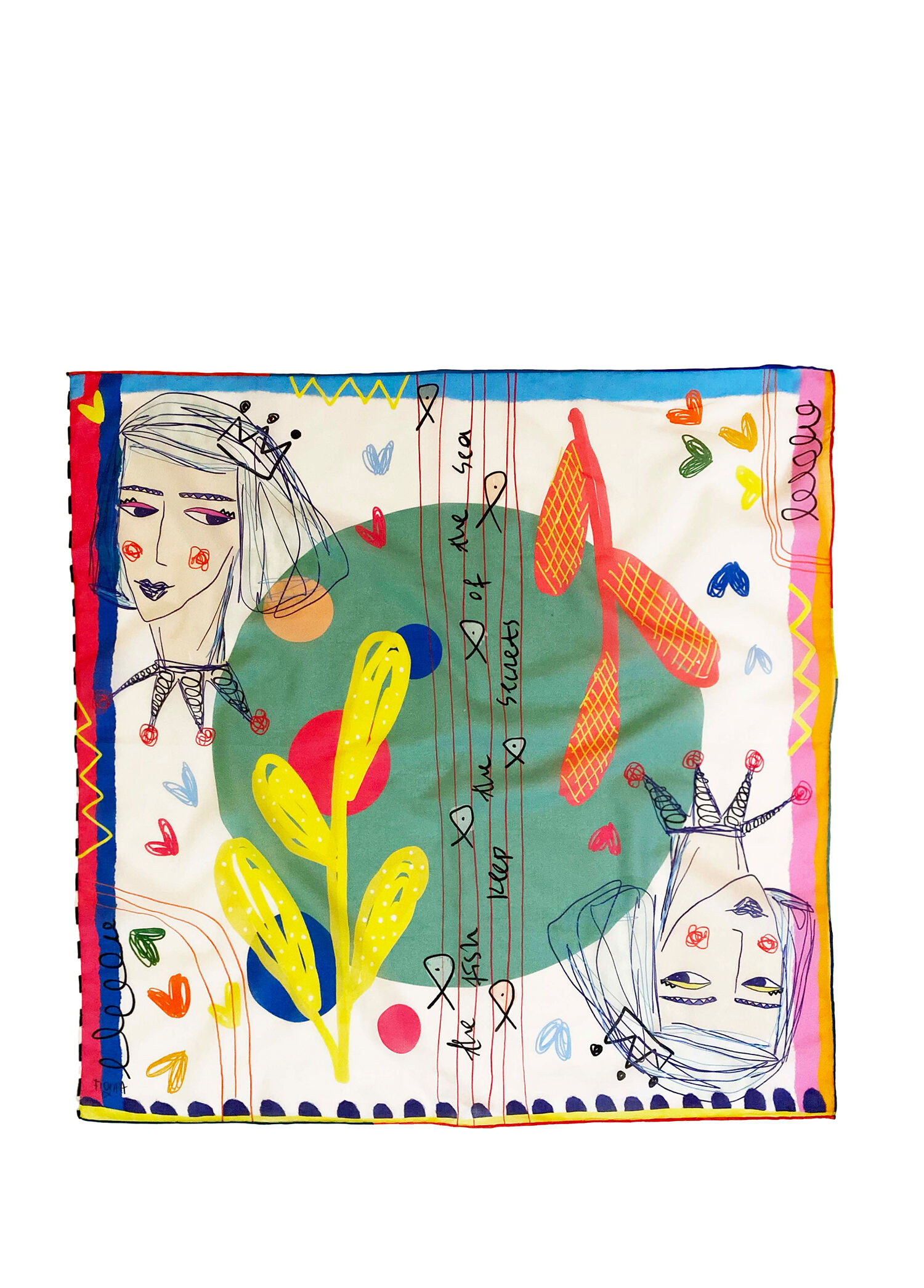 Sea Renkli Pamuk Kadın Bandana