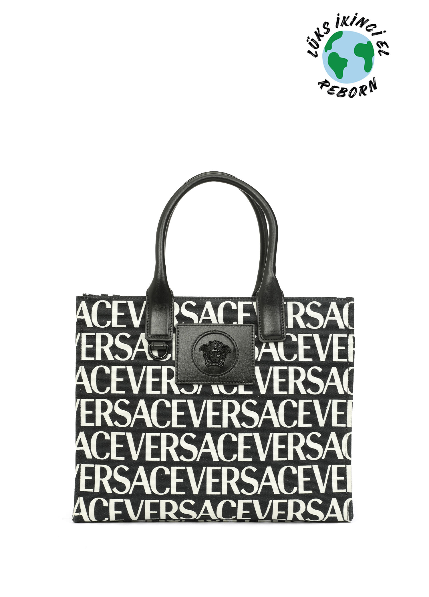 Versace All-Over Logo Tote Çanta