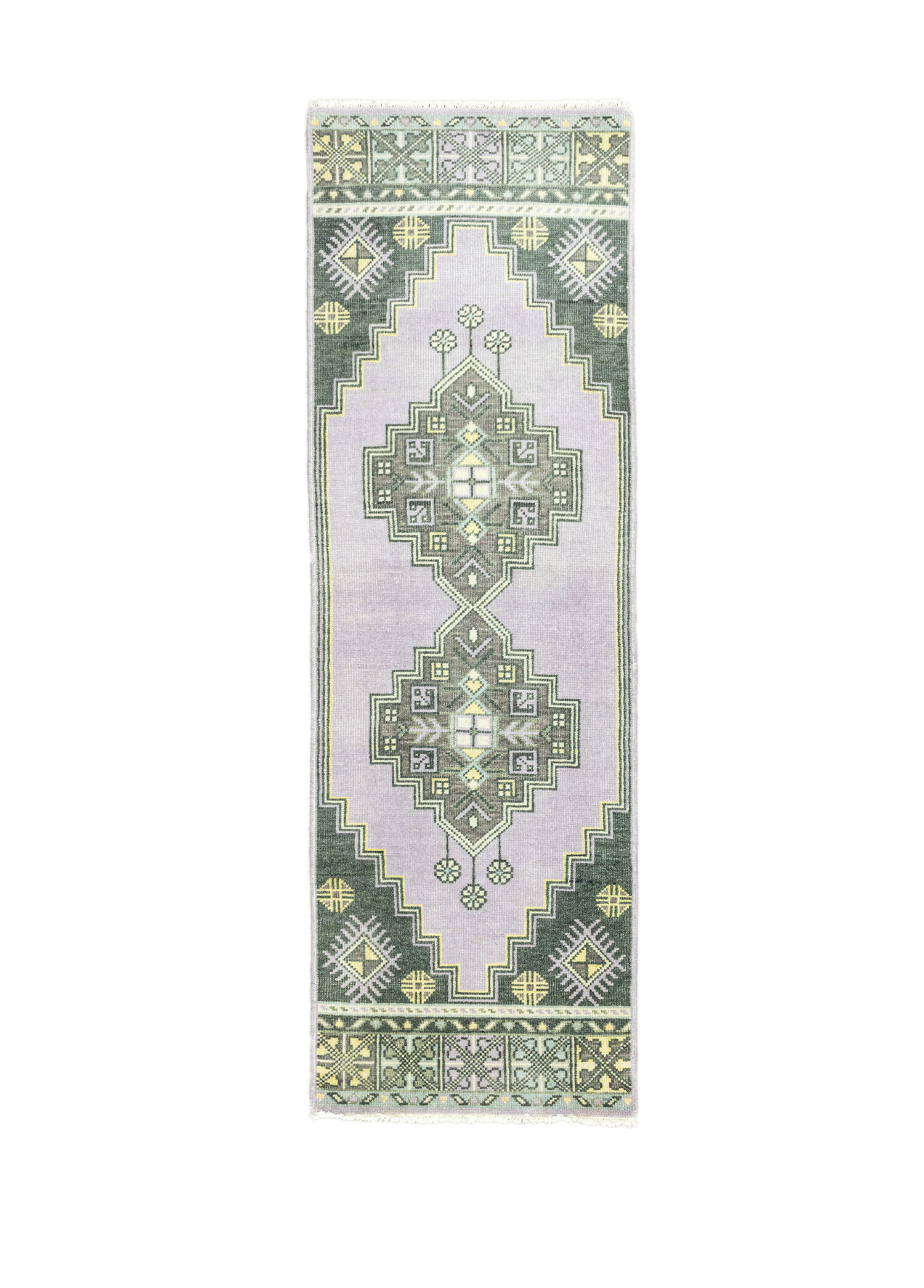 Erdebil Geometrik Desenli Yün Yolluk 73x234 cm