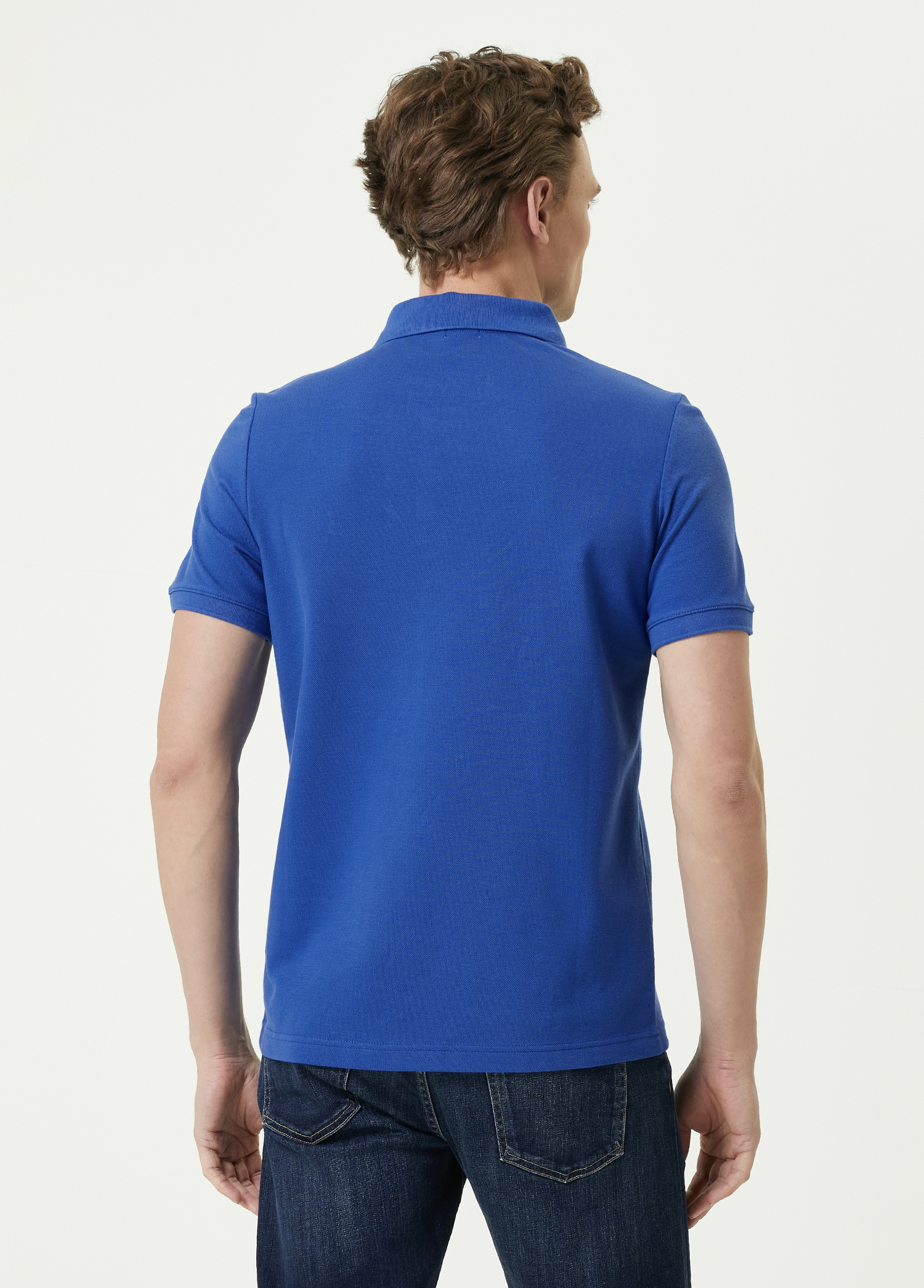 Comfort Fit Saks Polo Yaka T-shirt_3