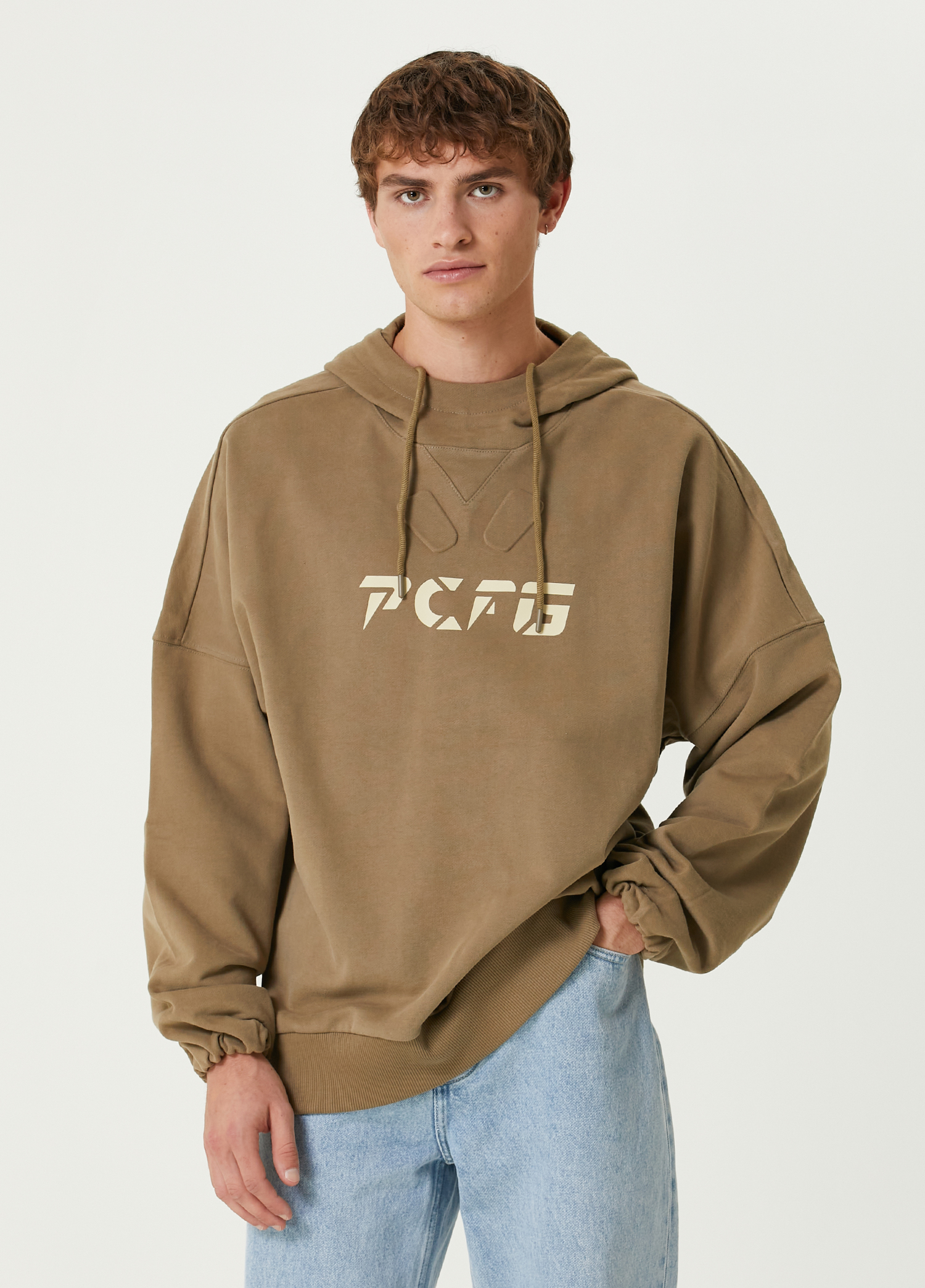 Oversize Haki Erkek Sweatshirt