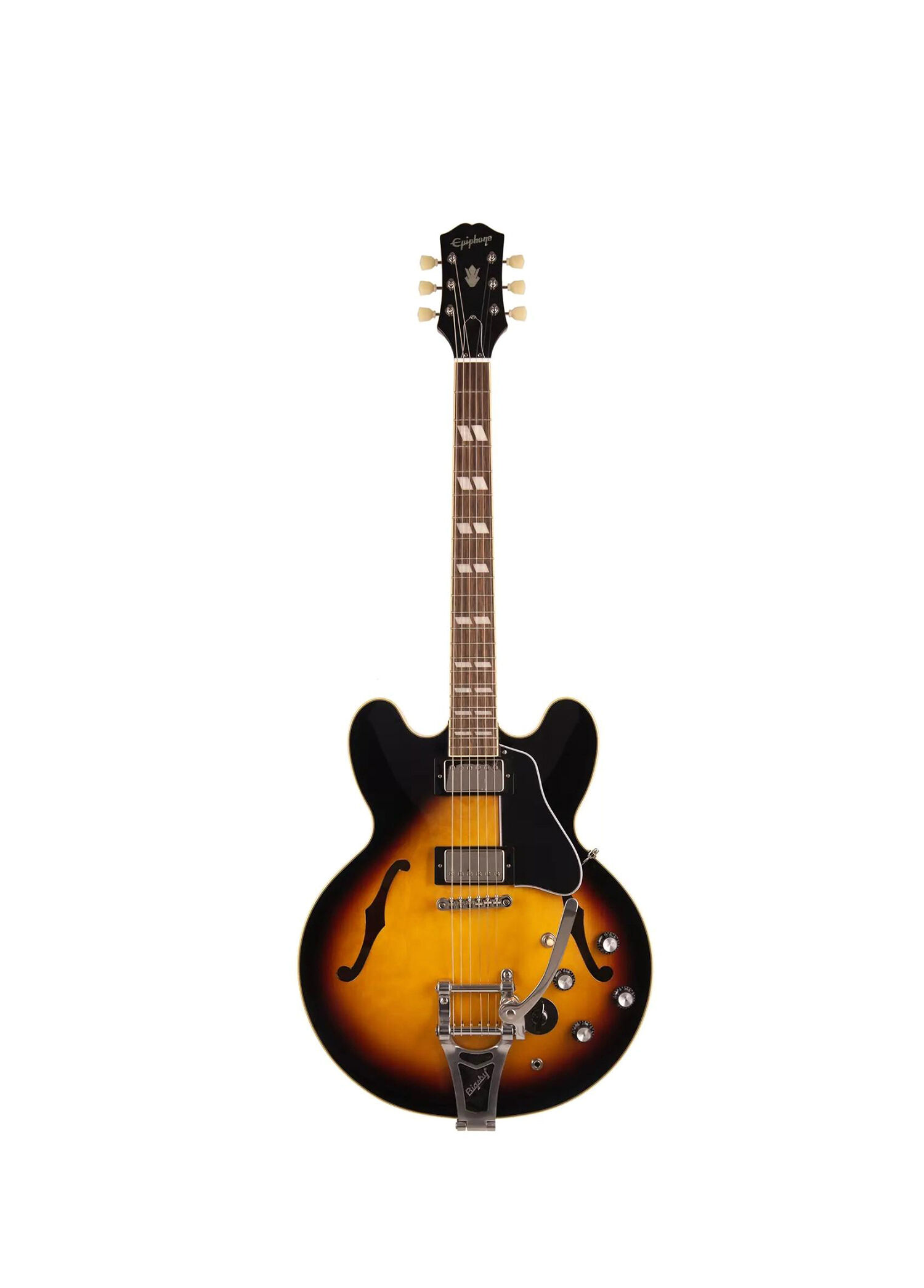 Inspired by Gibson ES-345 Varitone Bigsby Vintage Sunburst Elektro Gitar