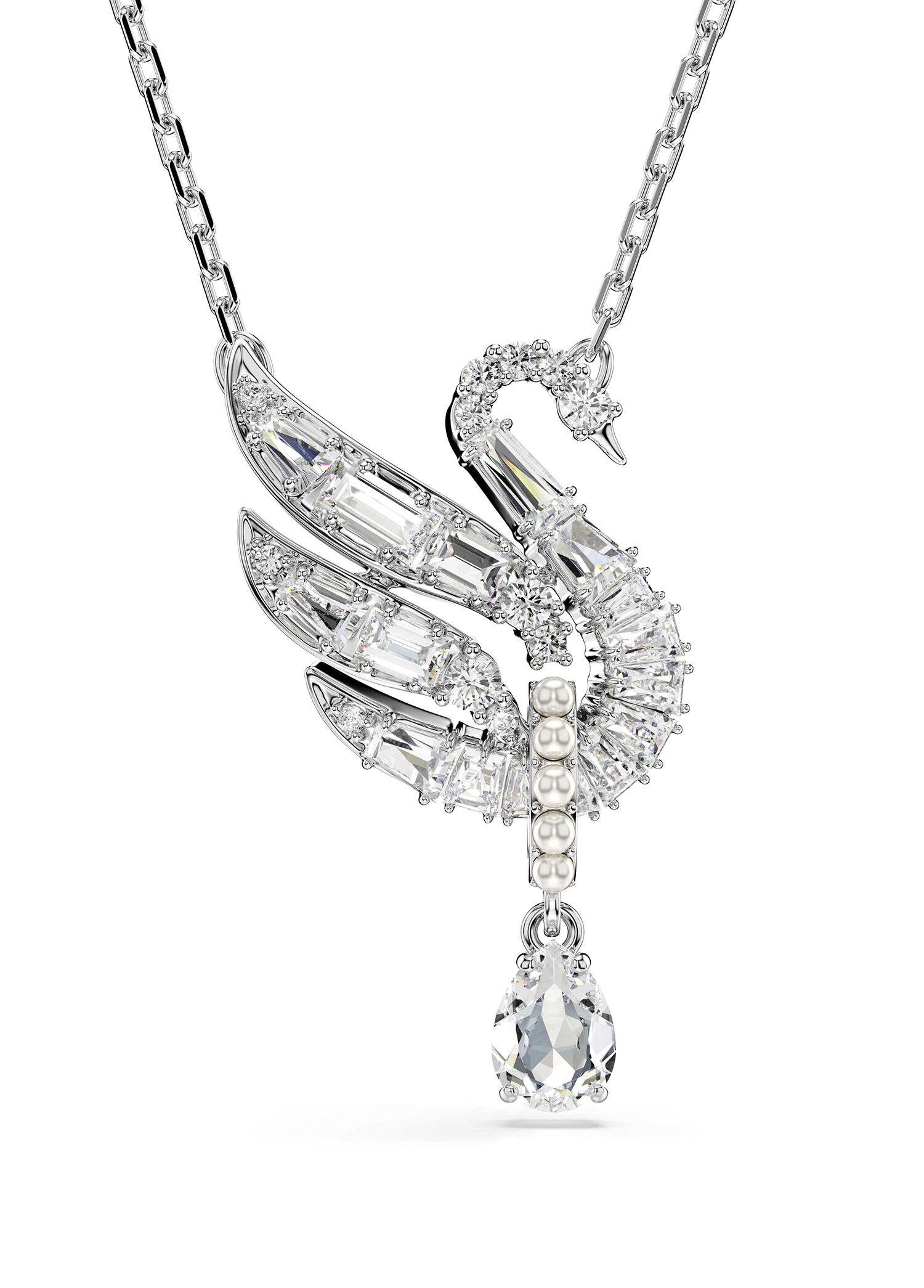 Swan Pend Drop White Rhs Kadın Kolye