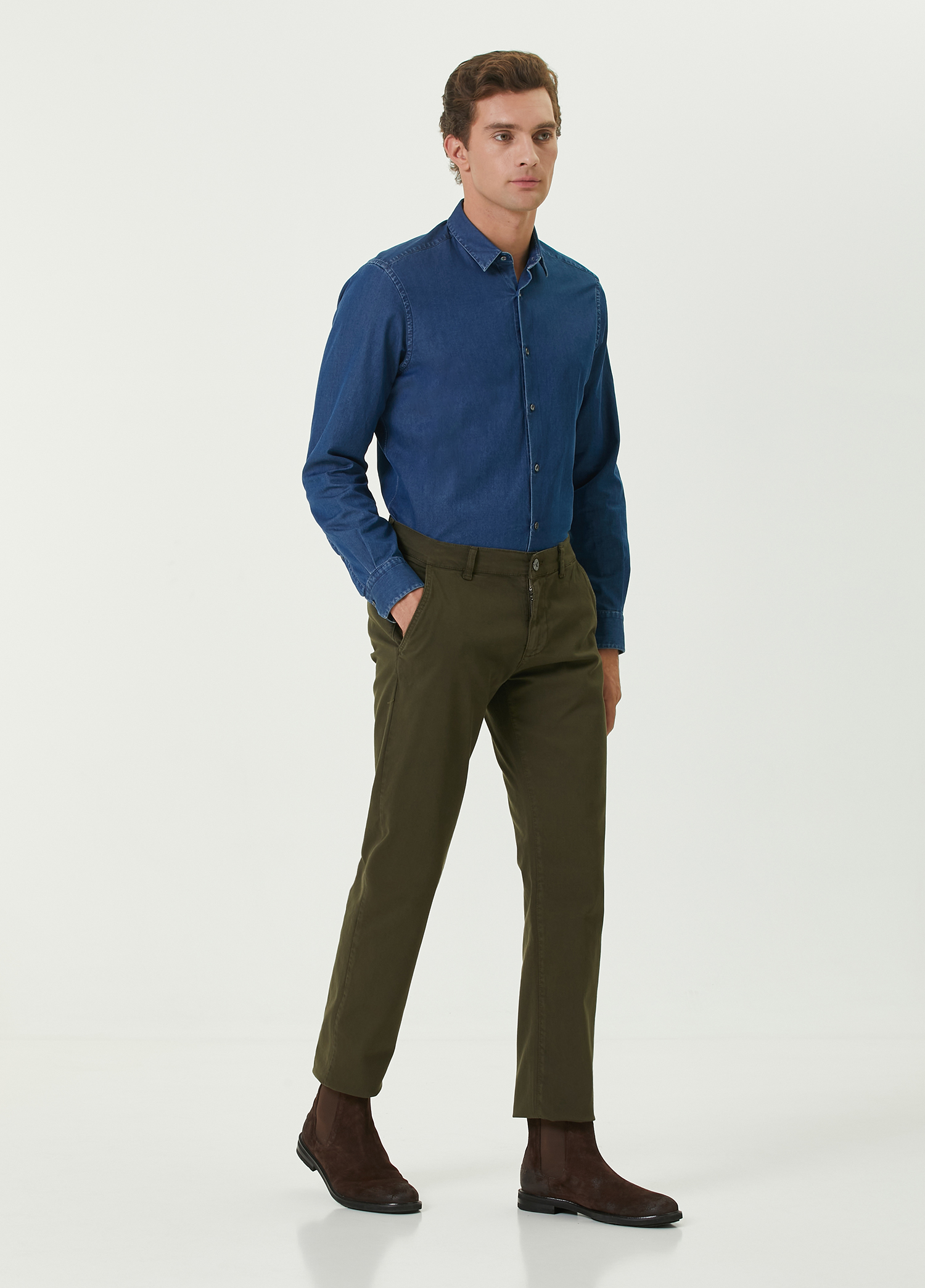 Regular Fit Haki Spor Pantolon