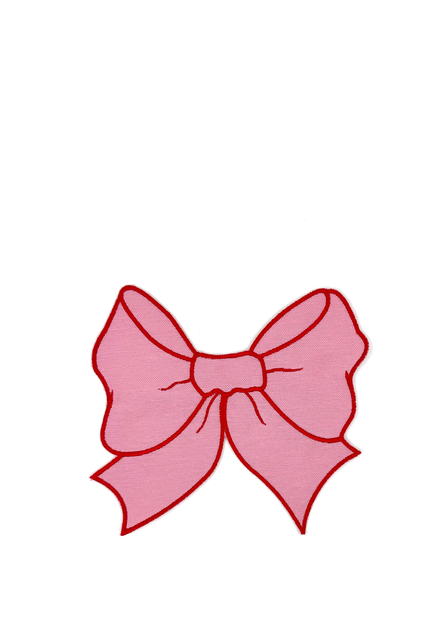Bow Kırmızı Pembe Keten 4'lü Bardak Altlığı