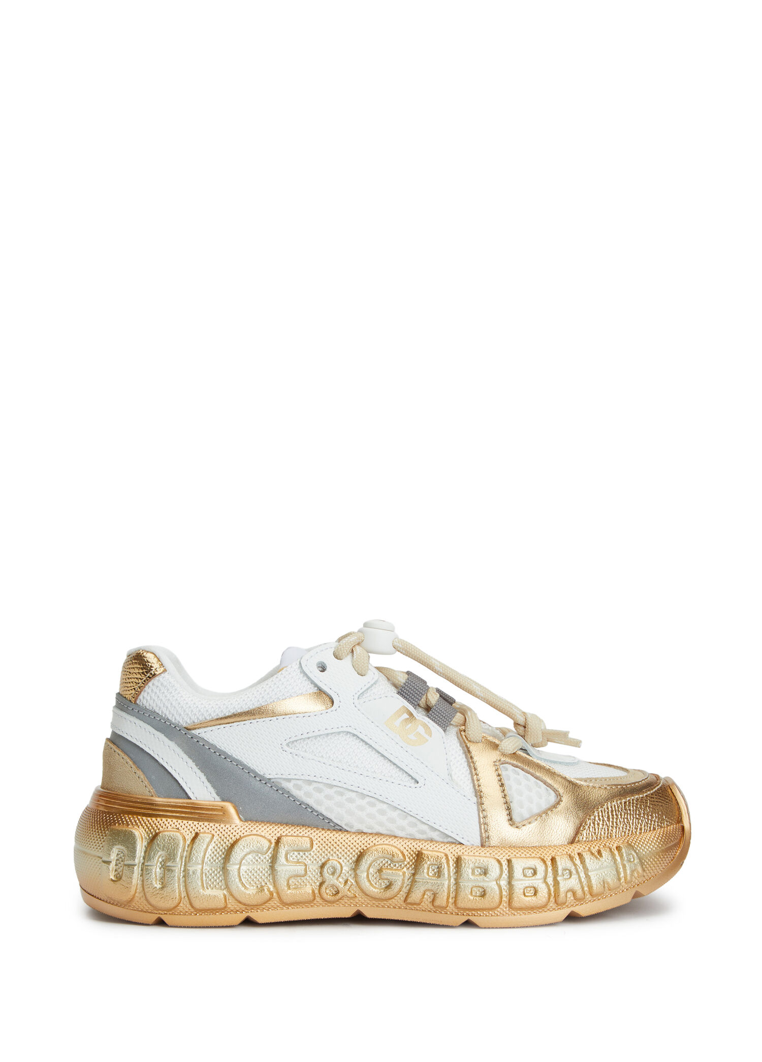 Beyaz Gold Kız Çocuk Deri Sneaker